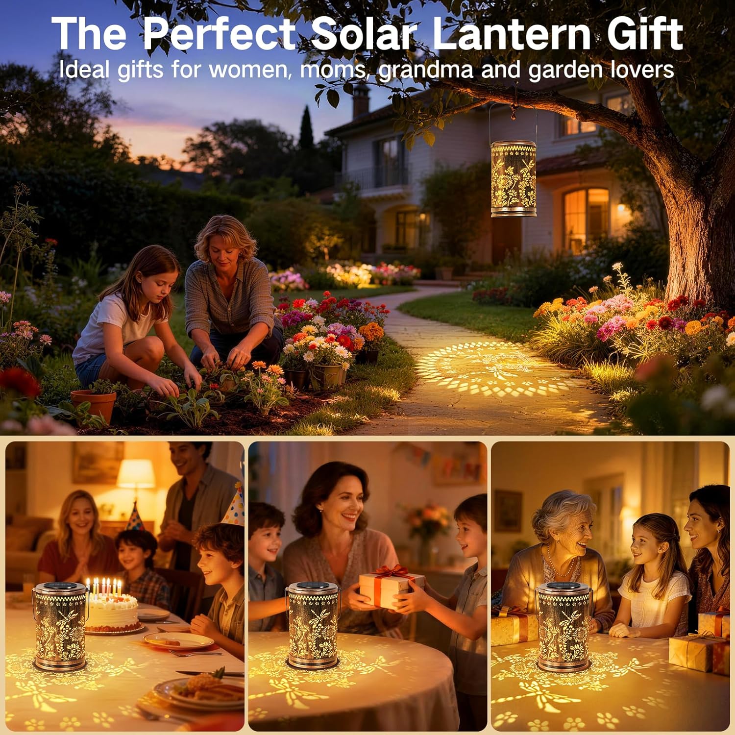 Thumbnail 6 de OUTONLIFE Dragonfly Solar Lanterns: Vintage Metal Garden Light for Outdoor Spaces
