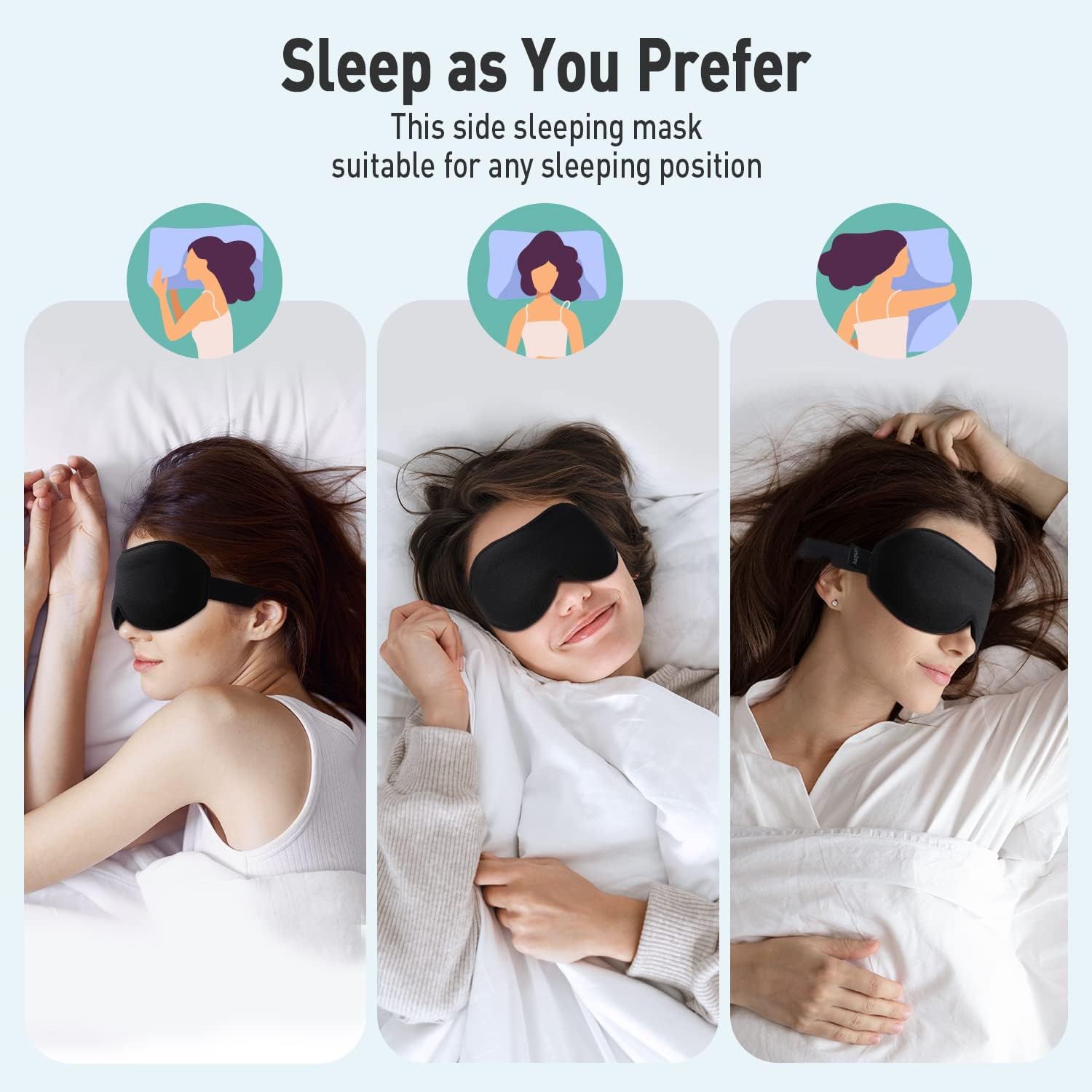 Thumbnail 2 de Umisleep Upgraded Sleep Mask 3D for Side Sleepers 😴