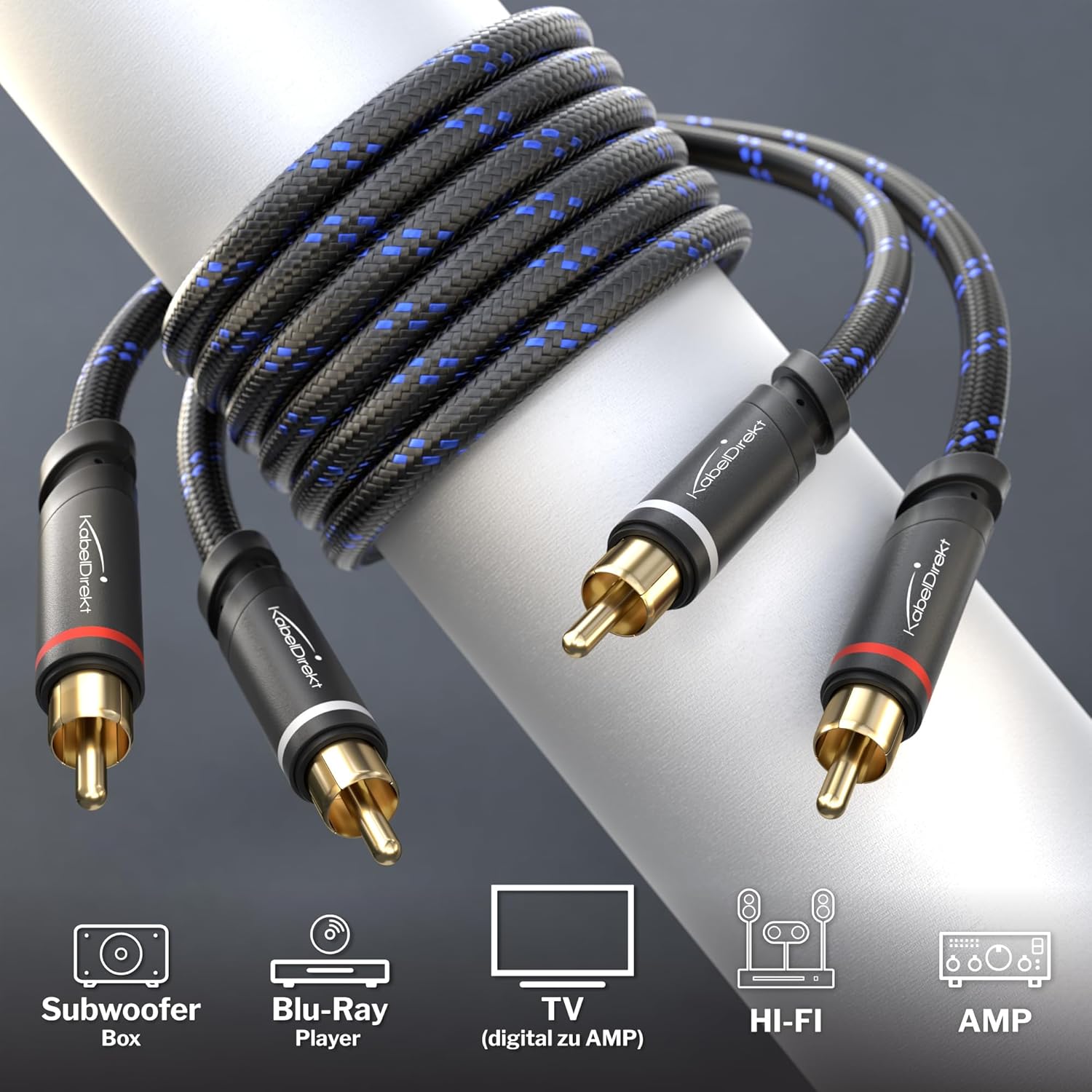 Thumbnail 1 de KabelDirekt 2m Cinch Kabel 75 Ohm