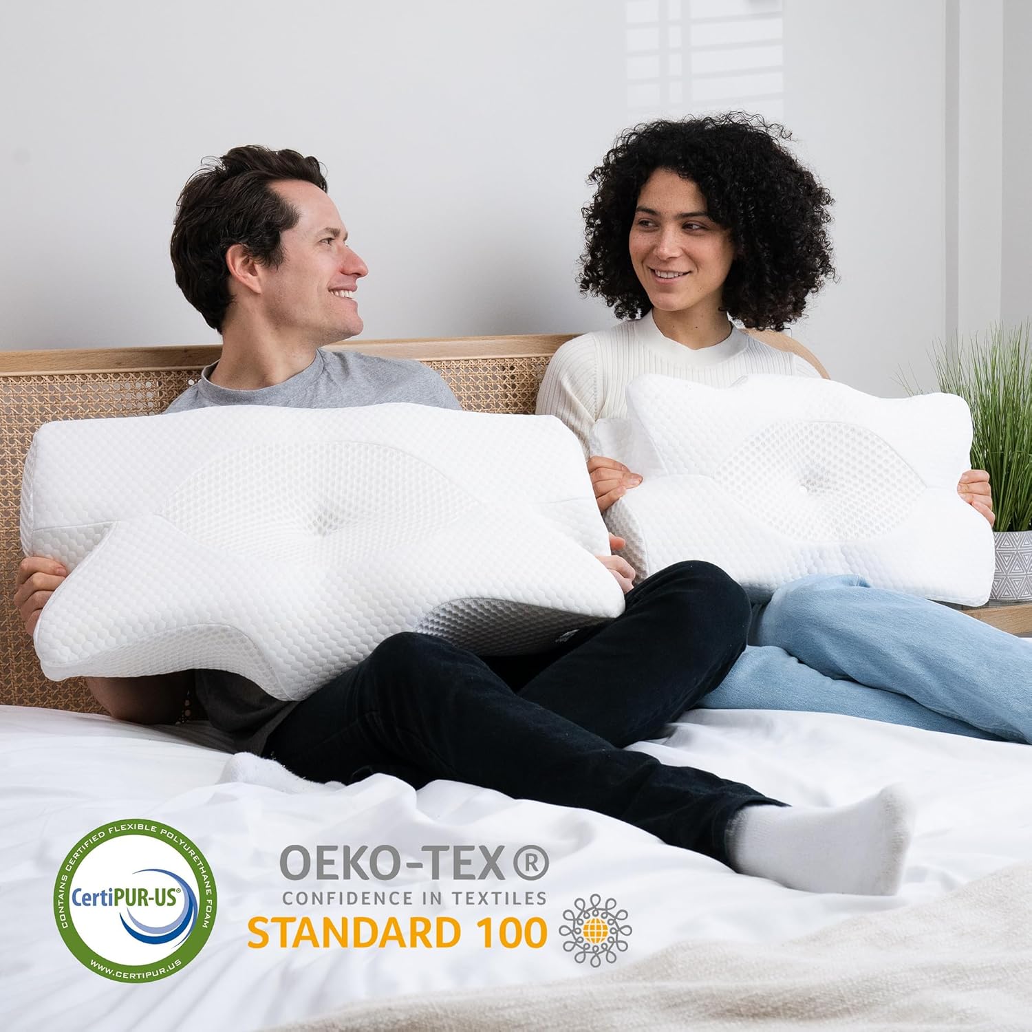 Thumbnail 7 de Elviros Almohada Cervical Memory Foam 💤 64x40x13/11.5 cm