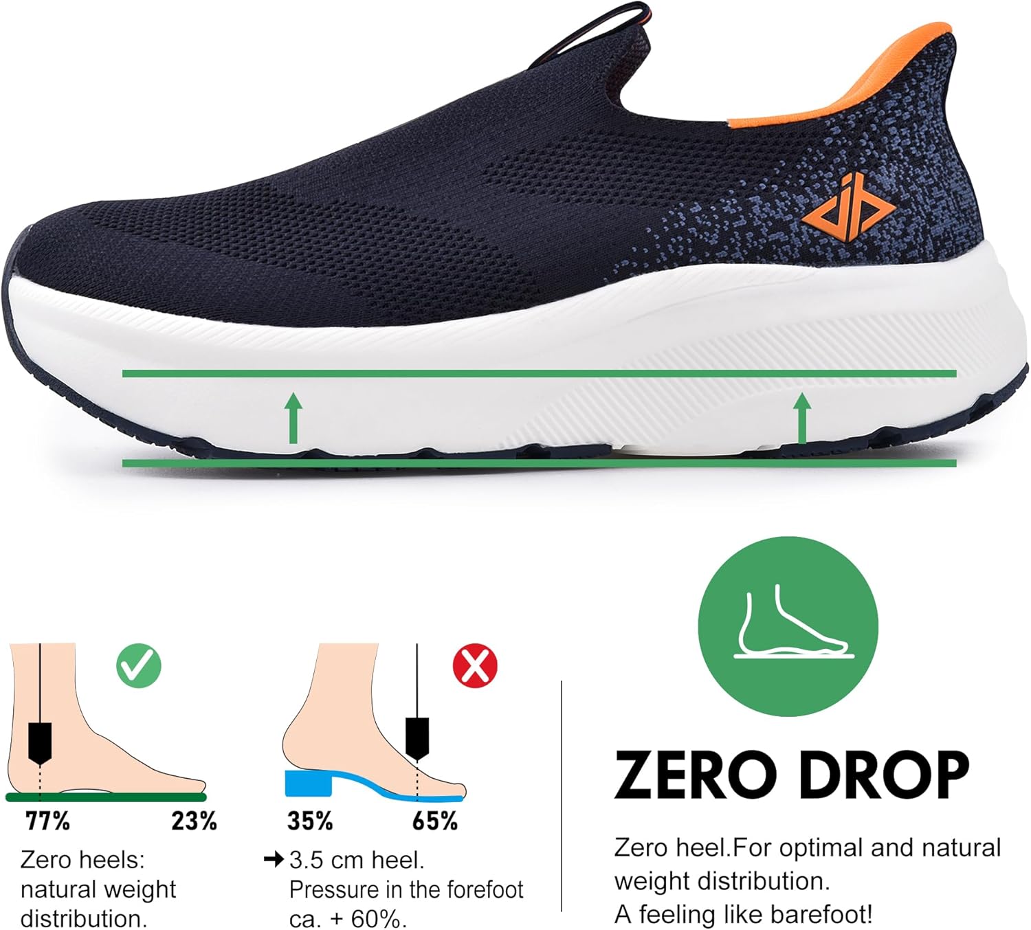 Thumbnail 4 de JACKSHIBO Slip-in Free up Hands Shoes: Wide Toe Box, Arch Support and Cushioned Zero Drop Trainers