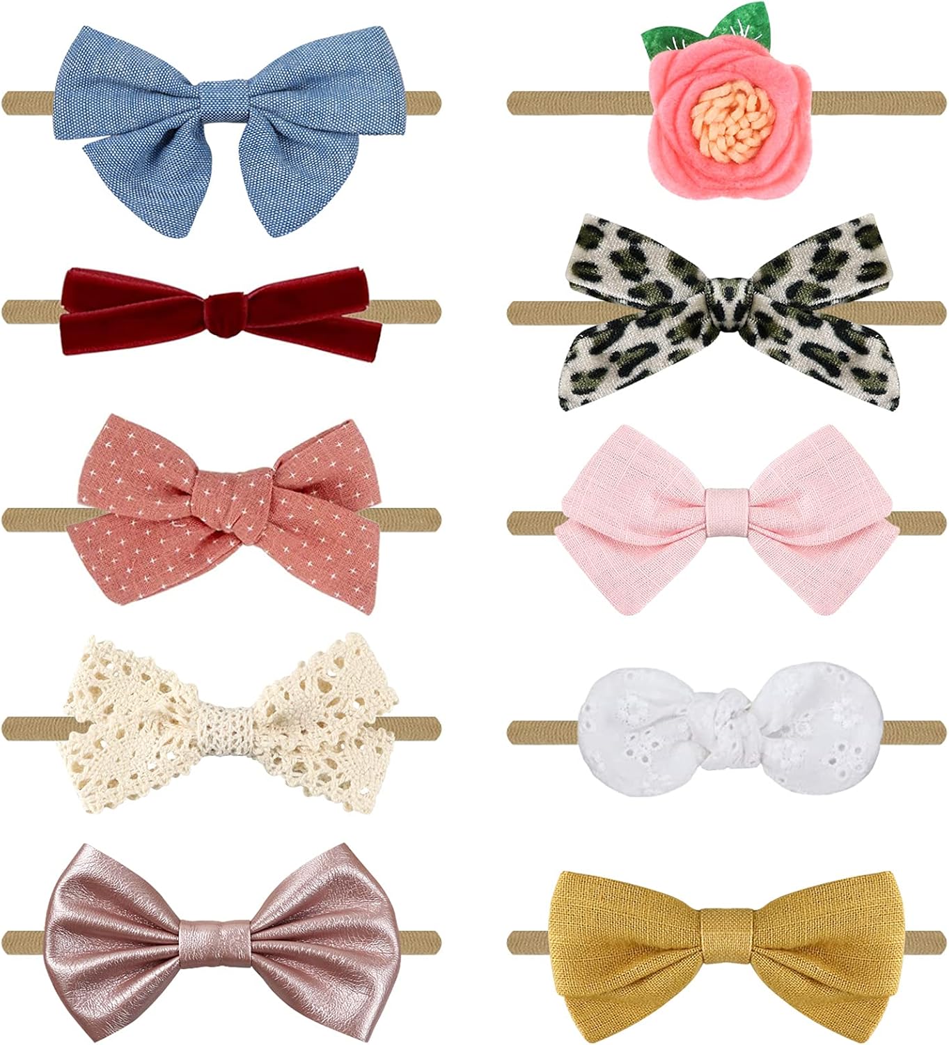 DRESHOW Baby Girl Headbands 10 Pack