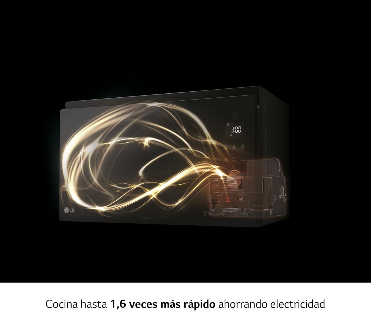 Thumbnail 3 de LG MJ3965ACS forno microonde Smart Inverter combinato ventilato con cottura a vapore, 39 litri, piatto Crispy