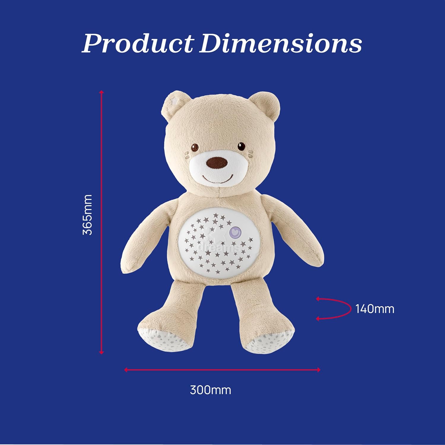 Thumbnail 6 de Chicco Baby Bear Peluche Proyector con Luz y Melodías 🐻