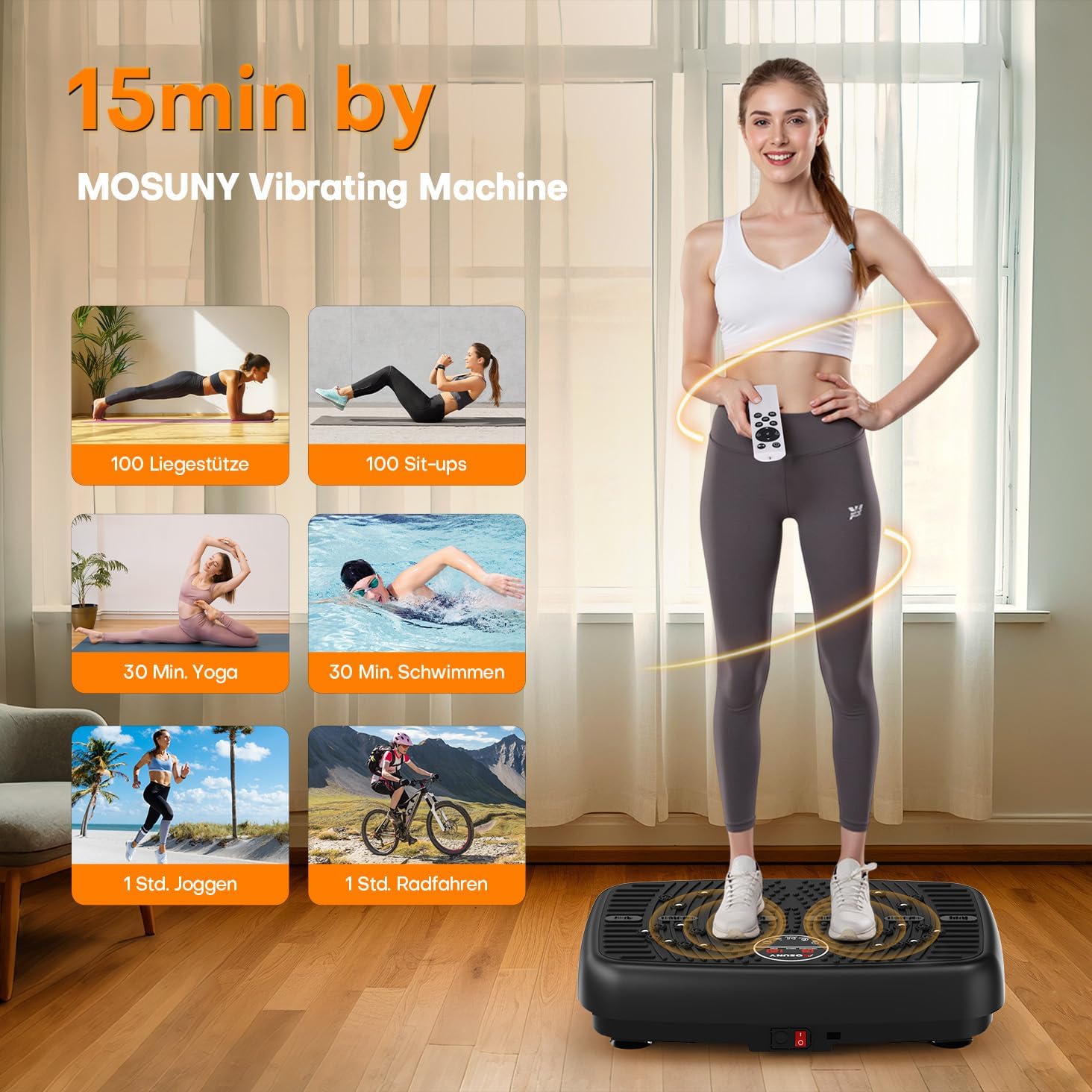 Detalle de MOSUNY 2026 Vibration Plate 204 kg capacity