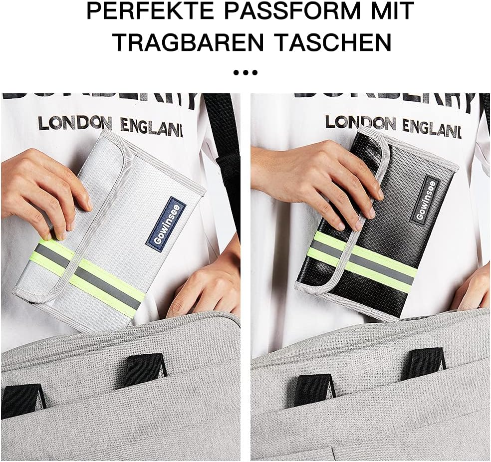 Detalle de 2 Stück Feuerfeste Tasche – Kleine Feuerfeste Geldtasche (12,7 x 20,3 cm, 6500 °F) mit Wasserschutz