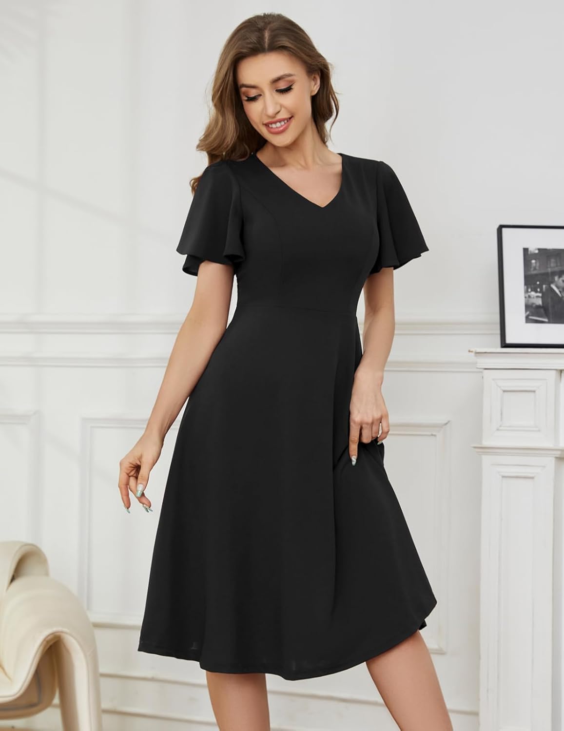 Thumbnail 1 de Bridesmay Wedding Guest Dress Midi 2026