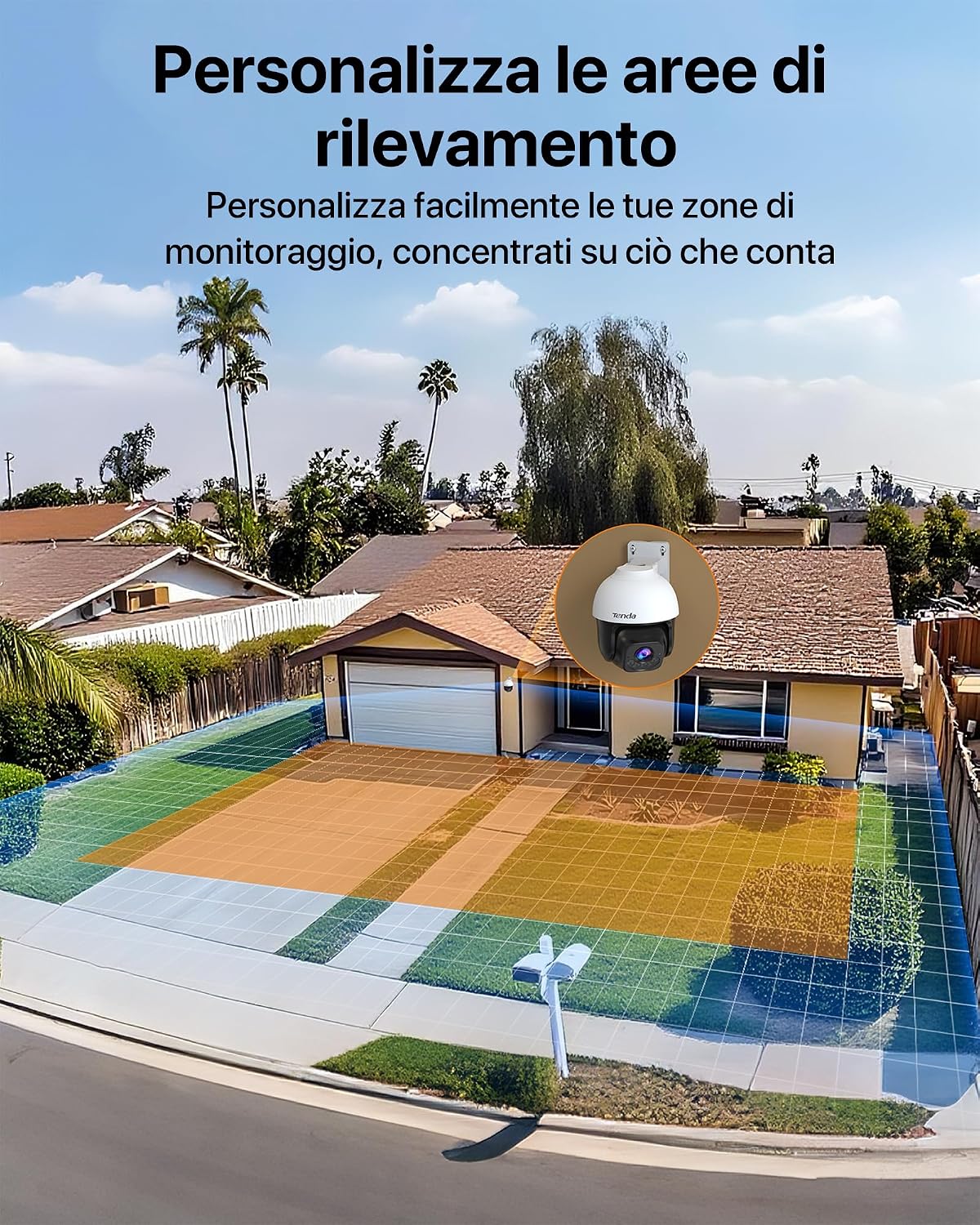 Detalle 2 de Telecamera Wi‑Fi esterna 3K 5MP PTZ Tenda