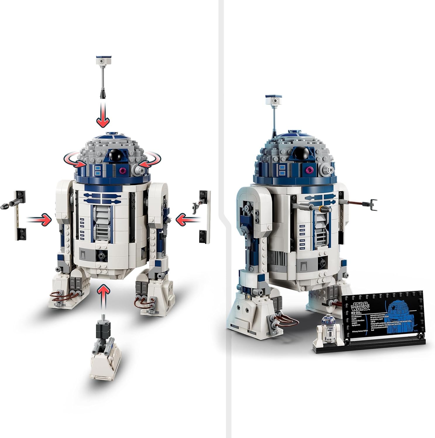 Thumbnail 2 de LEGO Star Wars 75379 R2-D2: Droide da Esposizione in mattoncini con testa rotante e minifigure Darth Malak