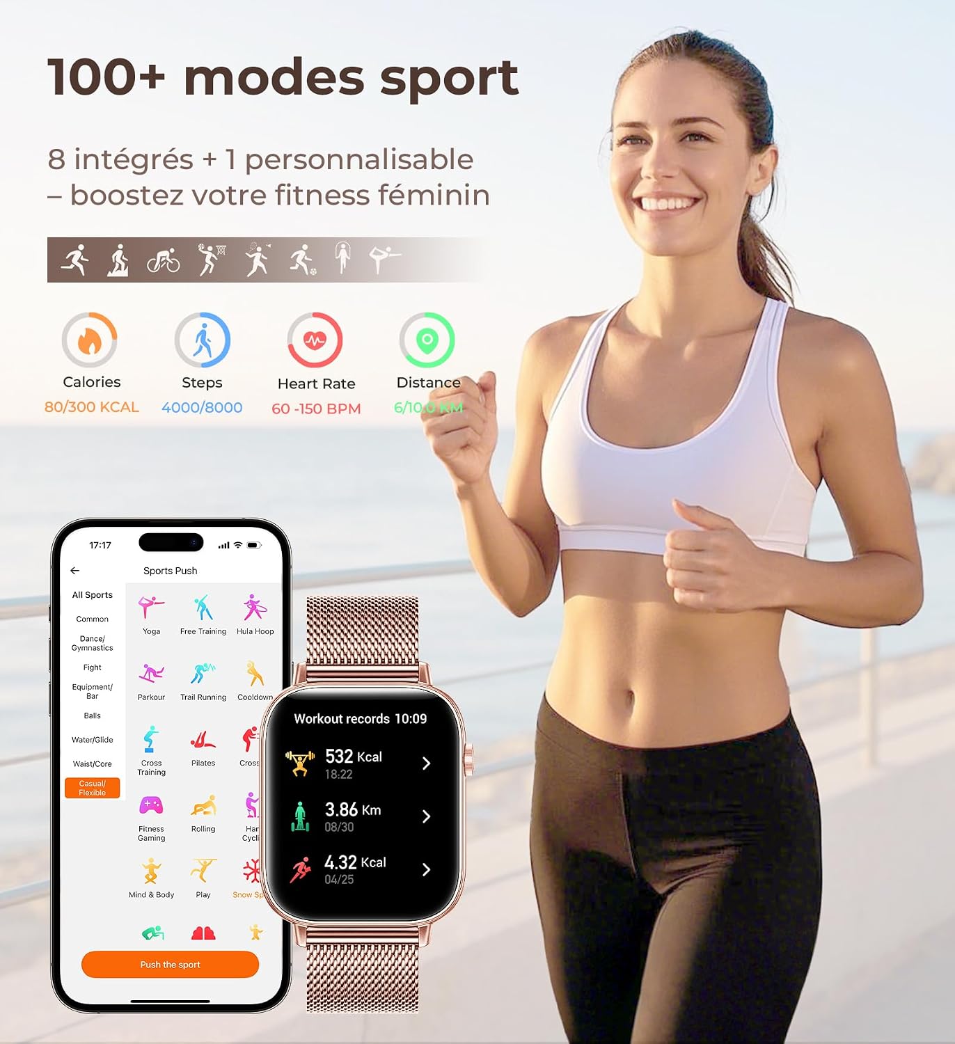 Thumbnail 4 de Iaret Montre Connectée Femme 4 Bracelets