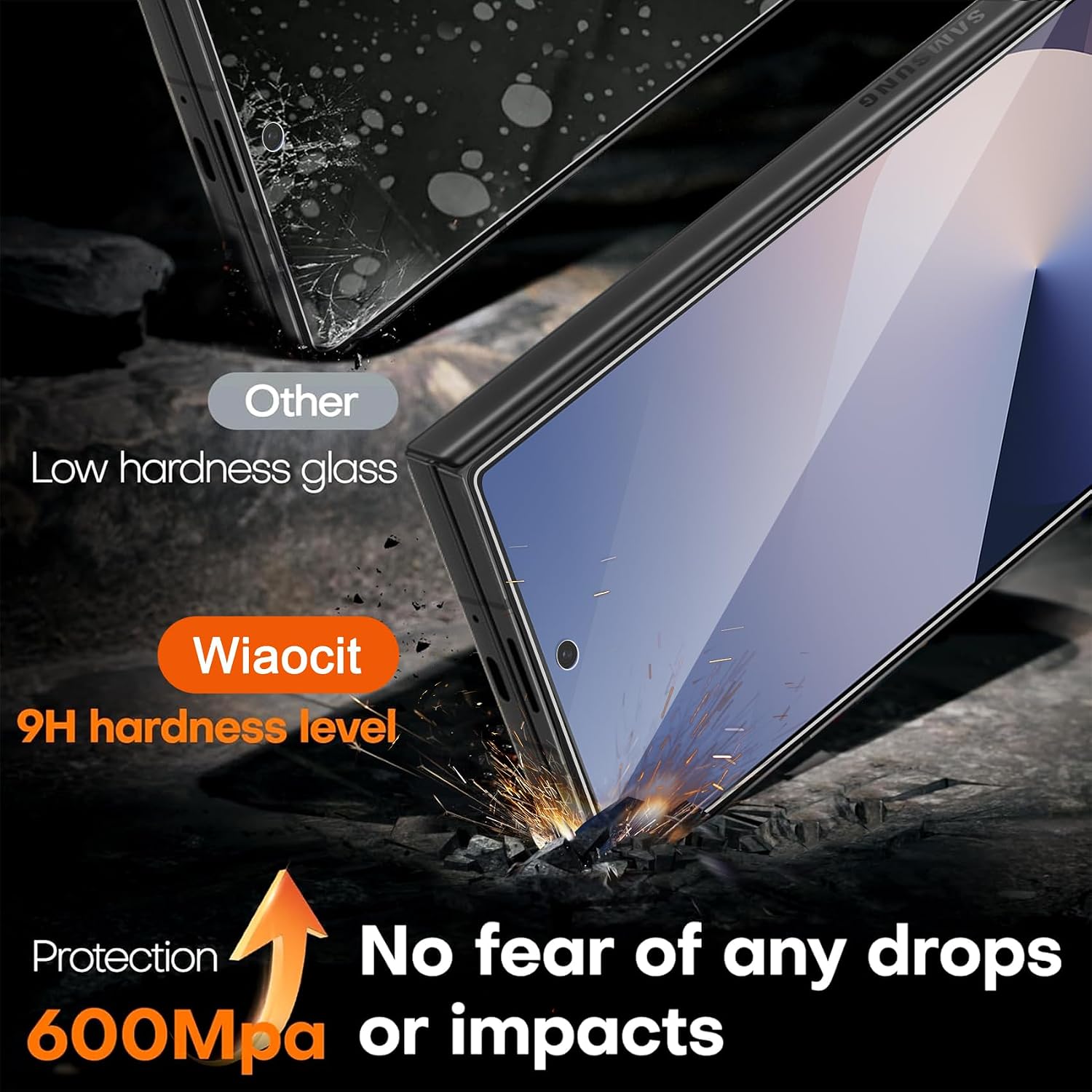 Detalle 2 de Wiaocit Privacy Screen Protector for Galaxy Z Fold 8 Ultra/Z Fold 7, 9H+ Glass