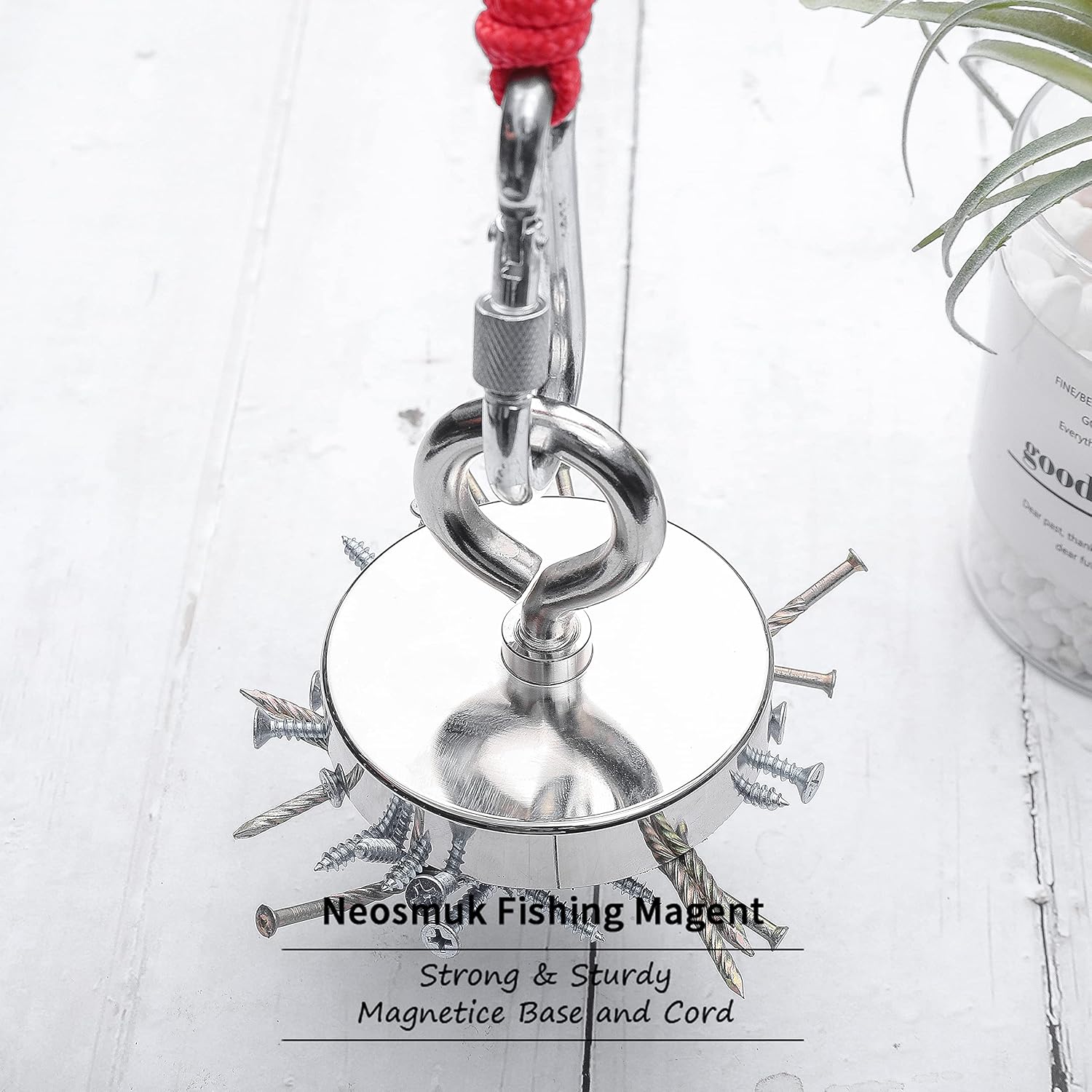 Thumbnail 4 de Neosmuk Magnet Fishing Kit: 800lb, 3in CNC Steel Base, 20m Rope for Lake, Beach, Lawn and New House
