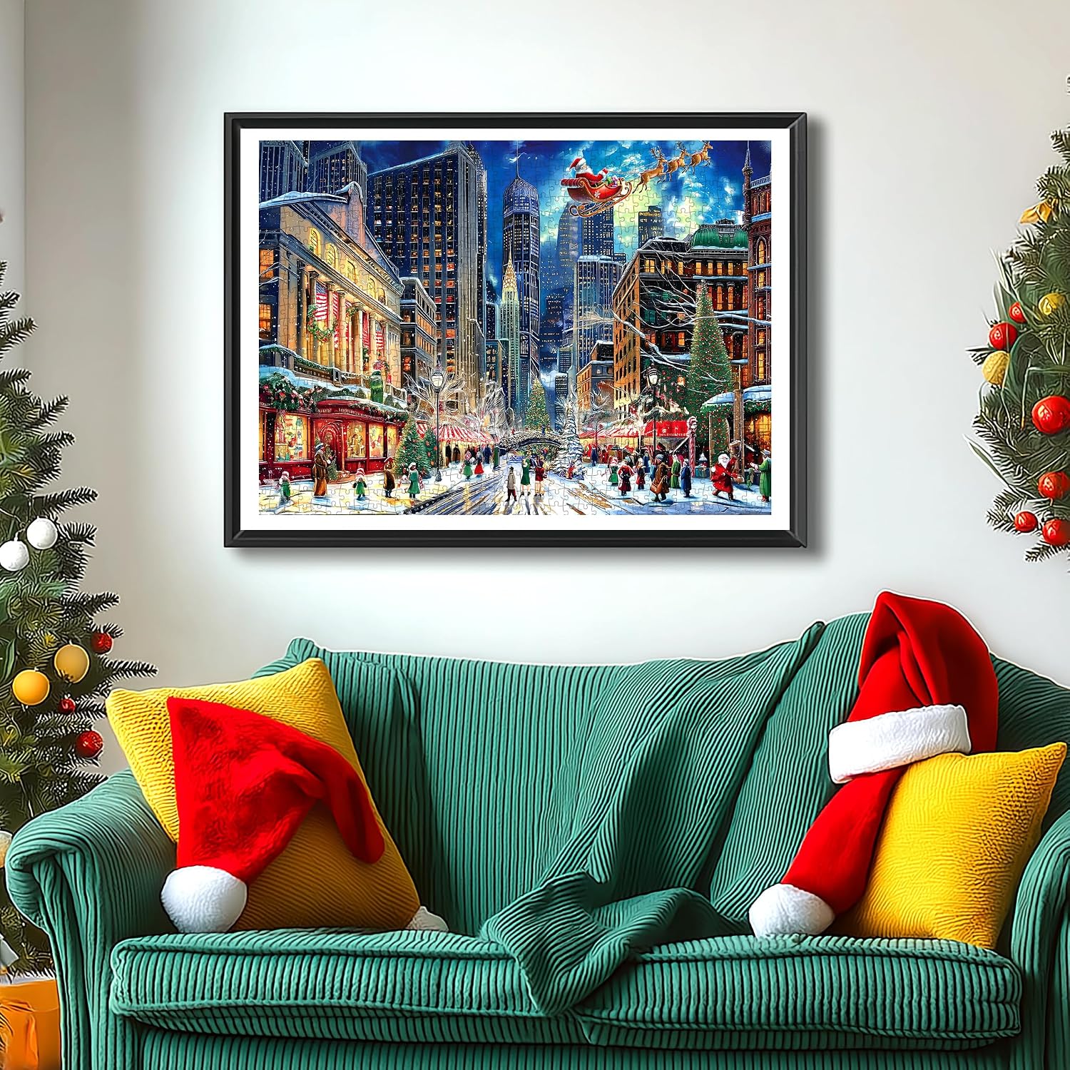Detalle 2 de Blueforest BFJIUJIU-00243 Christmas Jigsaw Puzzle, 1,000 Pieces, City Night Scene