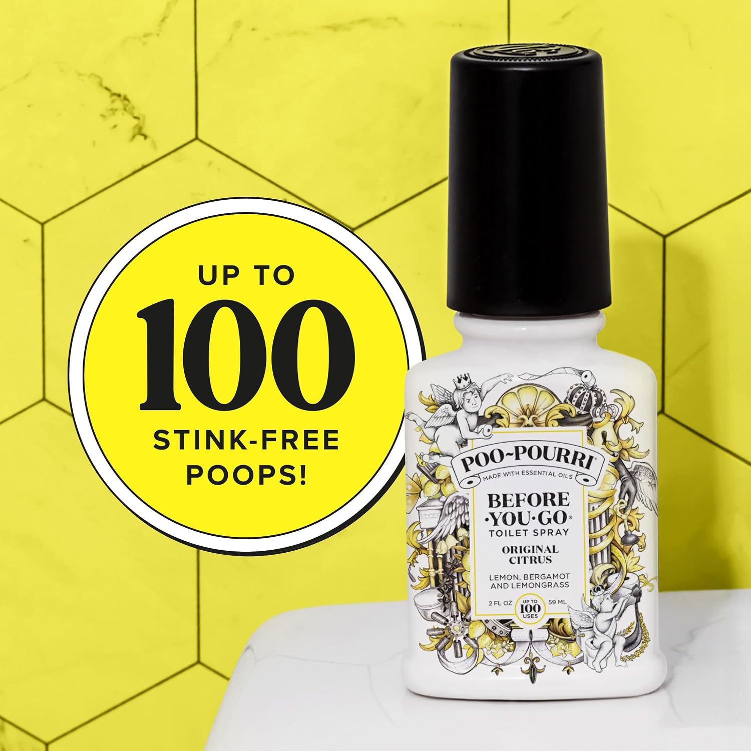 Thumbnail 6 de Poo-Pourri Before-You-Go Toilet Spray, Original Citrus (2 Fl Oz) – 100 Uses, TSA-Approved