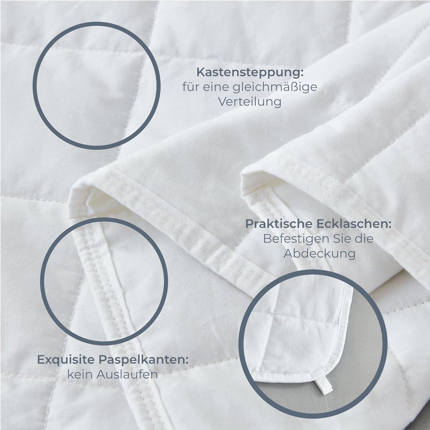 Thumbnail 4 de Degrees of Comfort Gewichtsdecke 135x200 cm (7 kg) – Anti-Stress Therapiedecke aus 100% Baumwolle