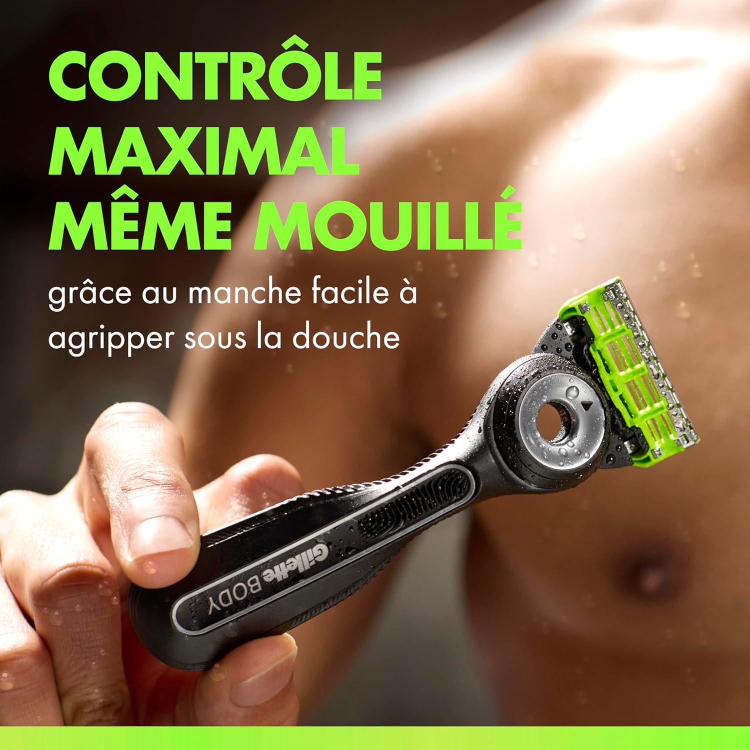 Thumbnail 4 de Gillette Labs Body + Intimate : rasoir intime homme pour le corps et le pubis (manche antidérapant, 3 recharges)