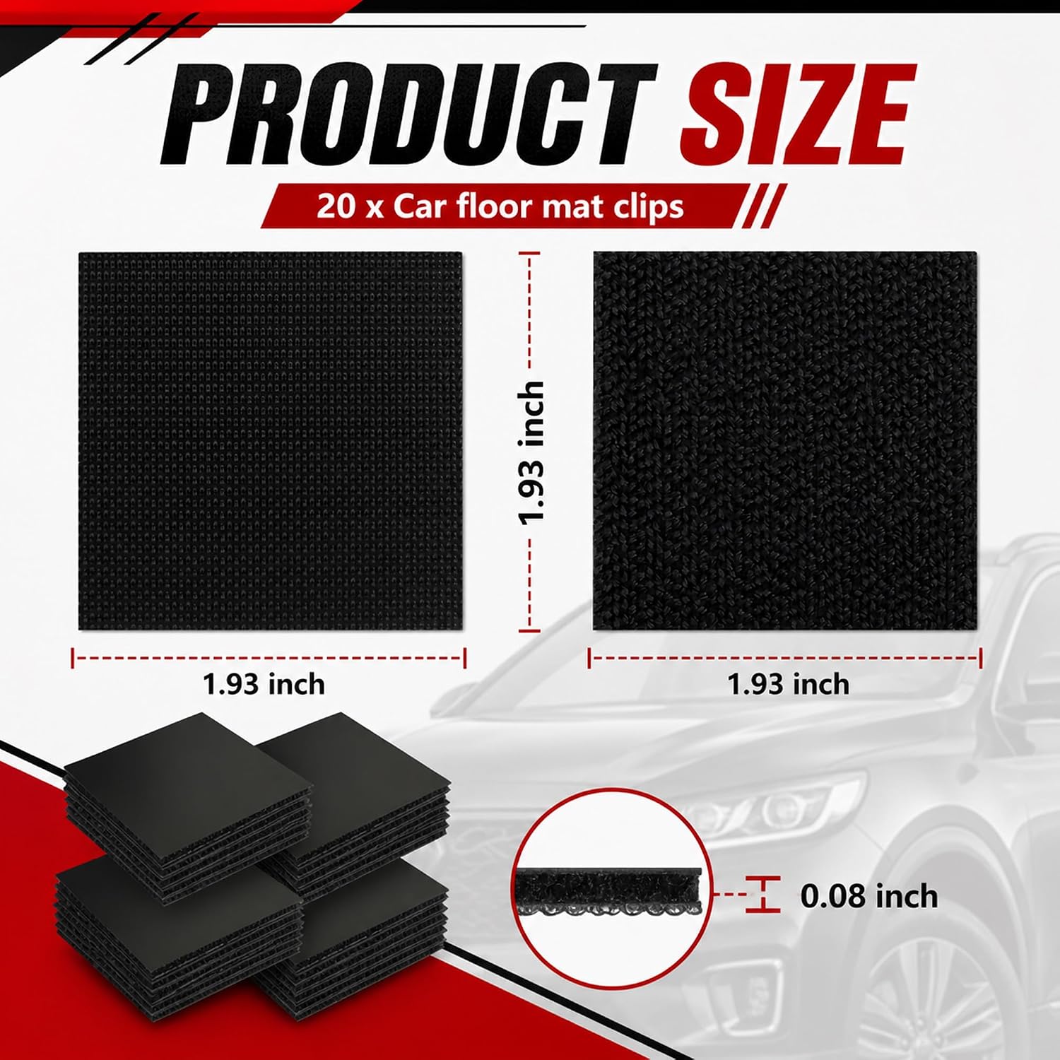 Detalle 2 de Car Floor Mat Retainers, 20-Piece Set