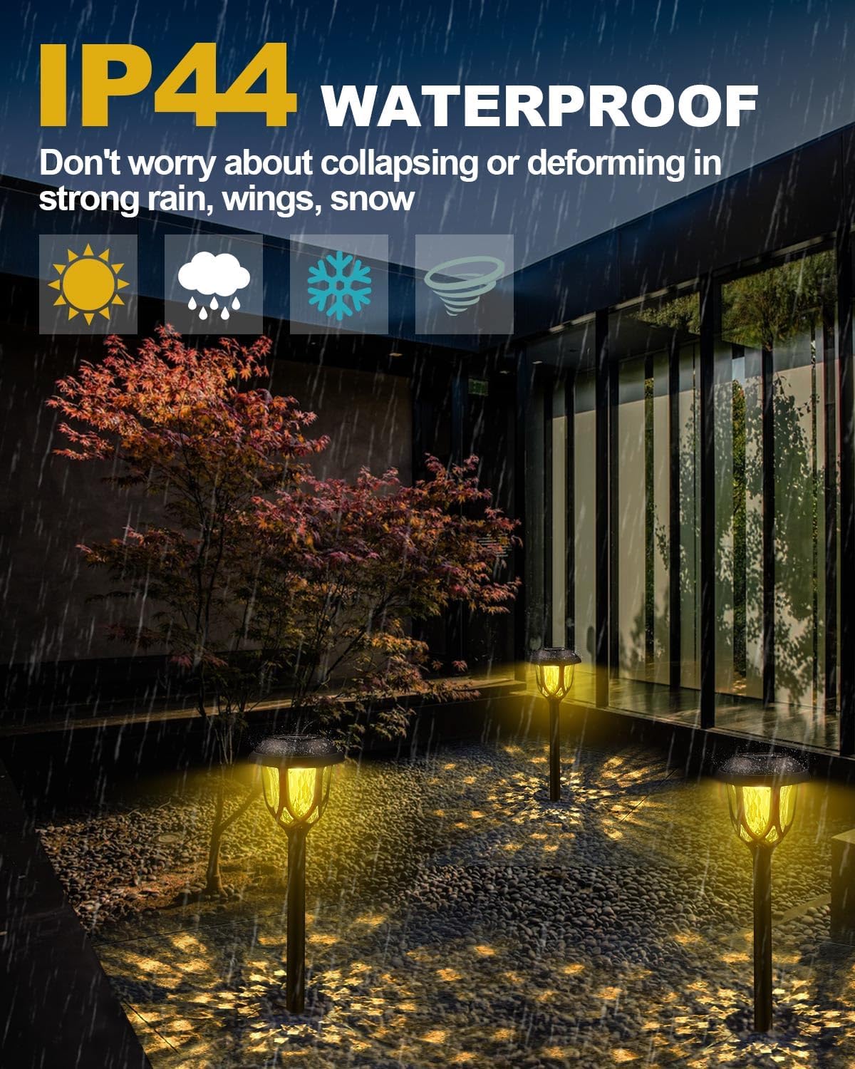 Thumbnail 4 de KALAHOL Solar Lights Outdoor Garden (Warm White) – IP44 Waterproof Pathway Lighting, Dusk to Dawn, 6 Pack