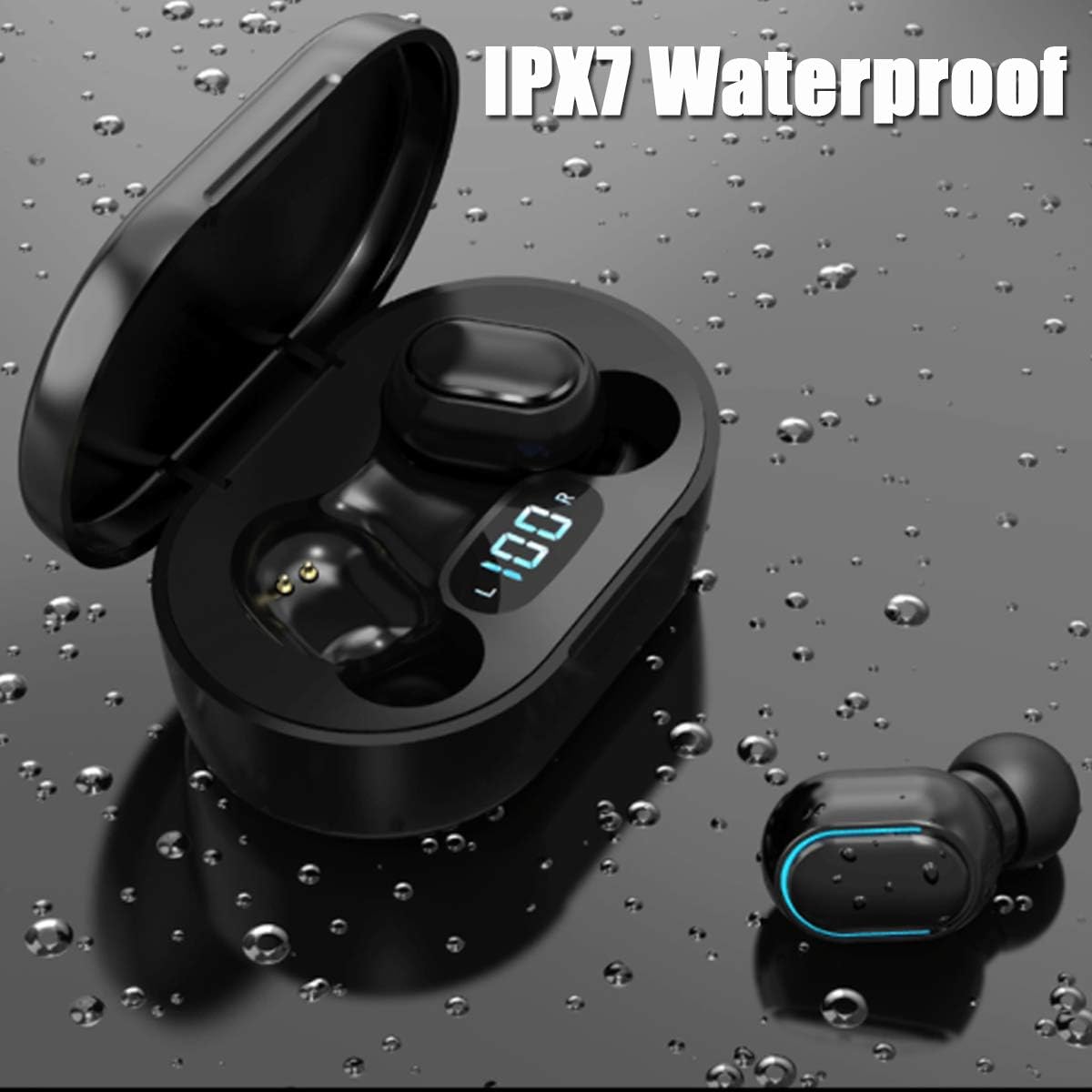 Thumbnail 4 de POMOQADK Wireless Headphones: True Wireless Earbuds with LED Display Charging Case