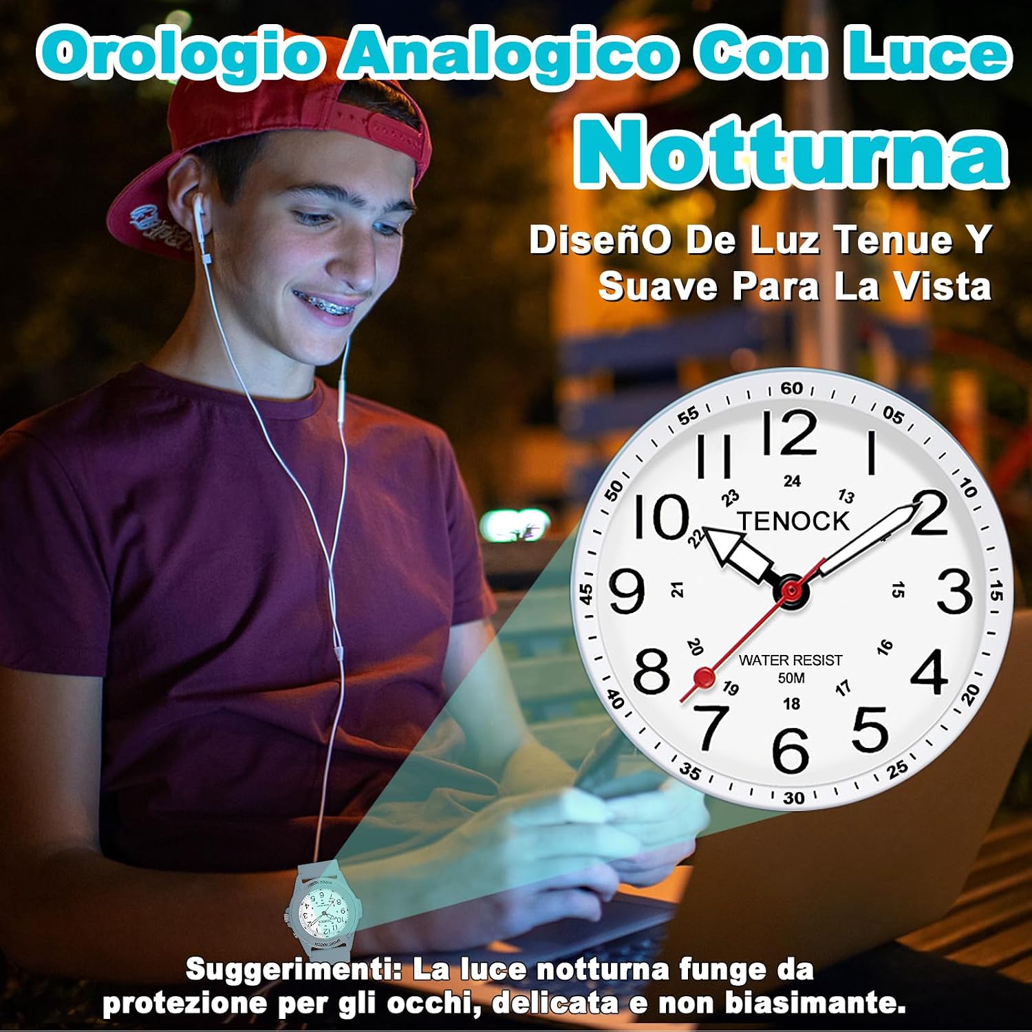 Detalle de TENOCK Orologio Da Polso Sportivo 50 M