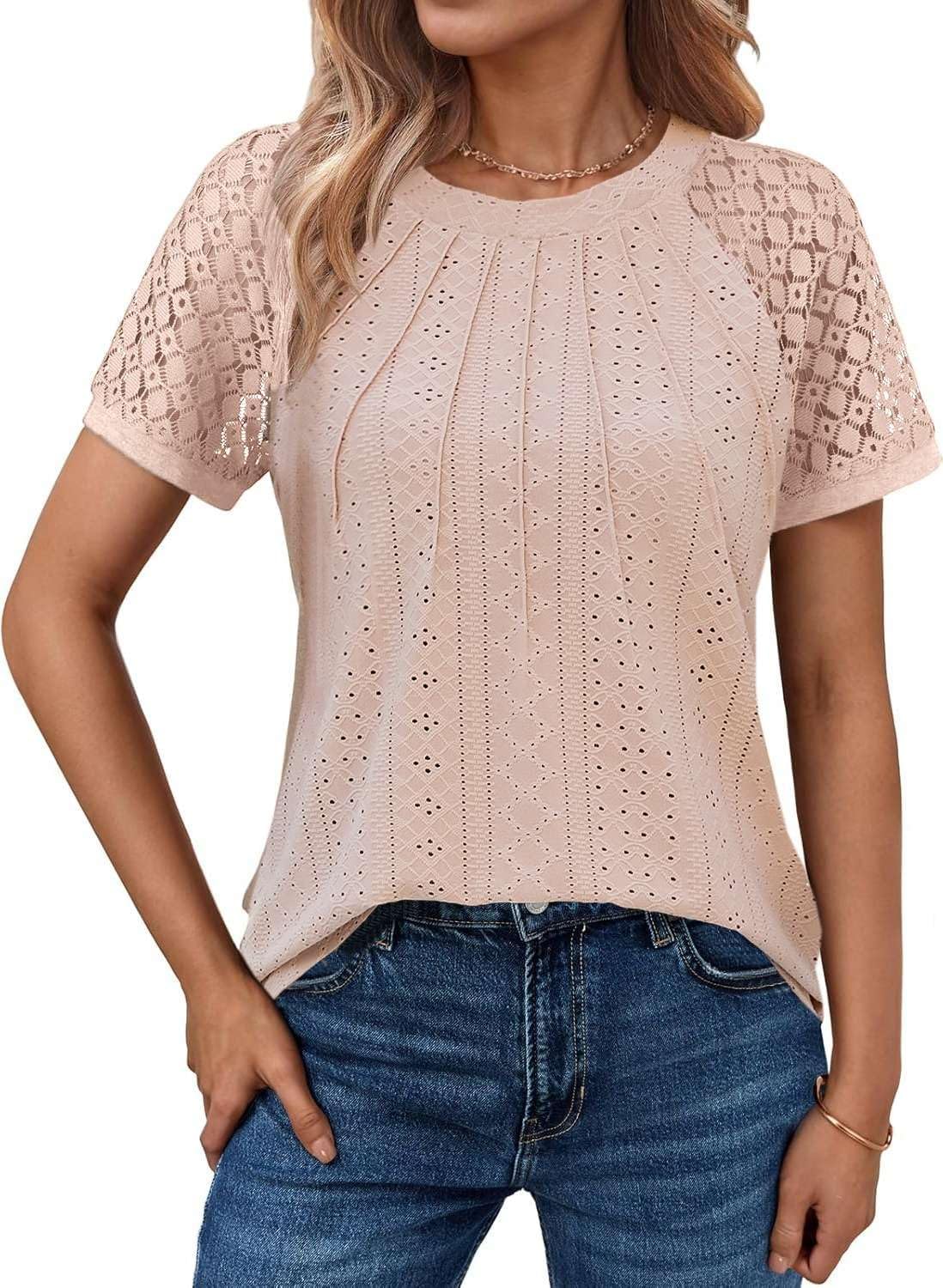 Thumbnail 6 de Pawate Damen Langarmshirt mit Spitze – Businessbluse, Tunika-Look & Herbst-Outfits