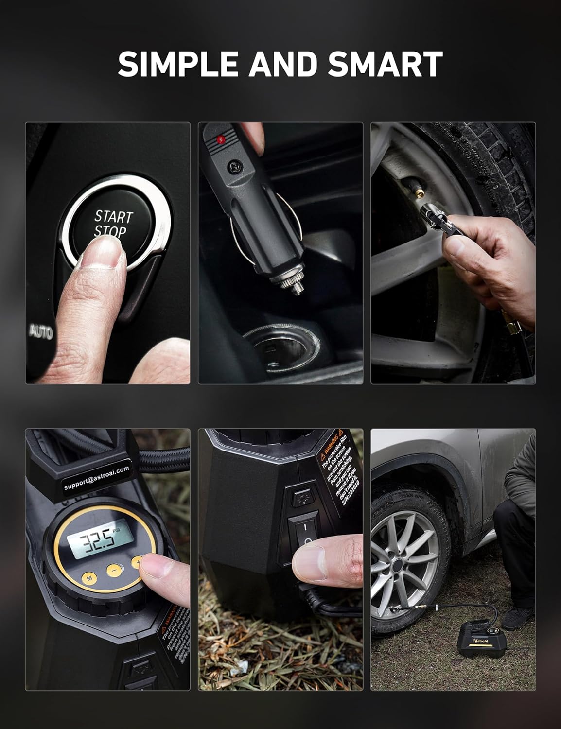 Thumbnail 6 de AstroAI Tire Inflator Portable Air Compressor 12V