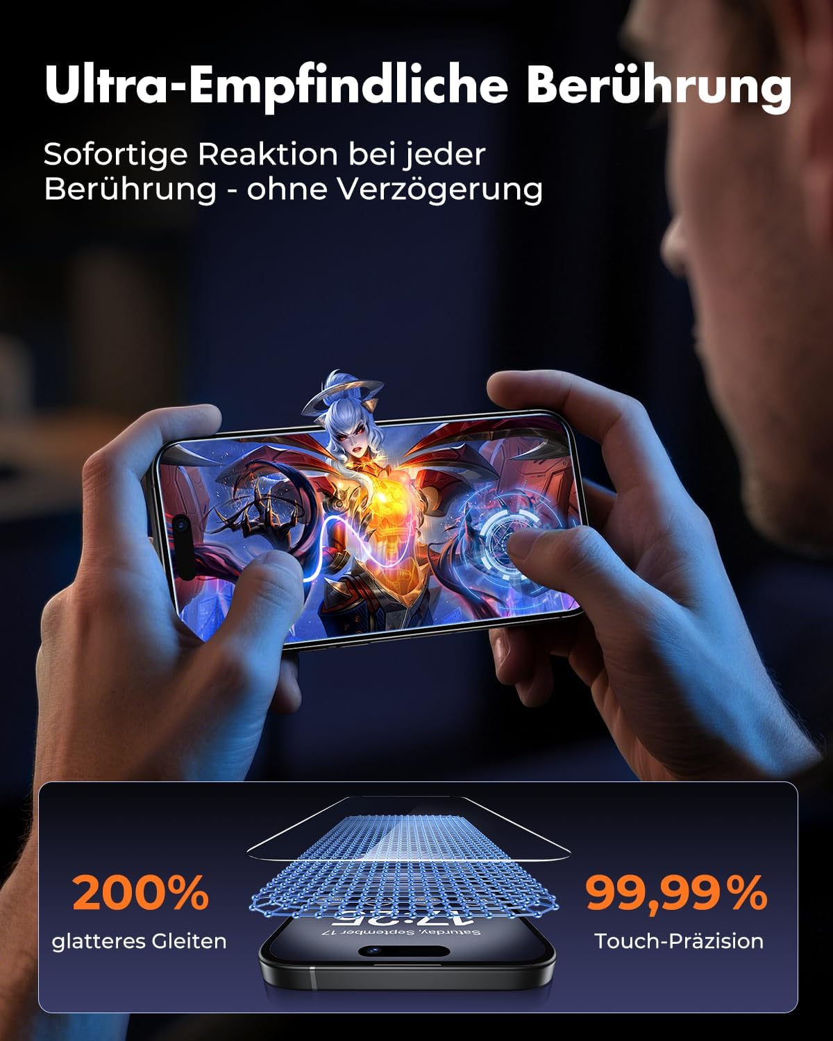 Thumbnail 4 de UNBREAKcable Panzerglas Schutzfolie für iPhone 16 6,1