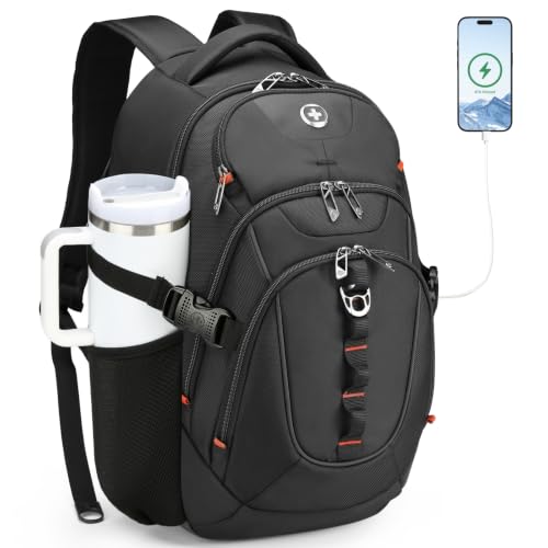 Detalle de Swissdigital Design Laptop Backpack SD803-01: A Practical, RFID-Protected Carry with USB Charging