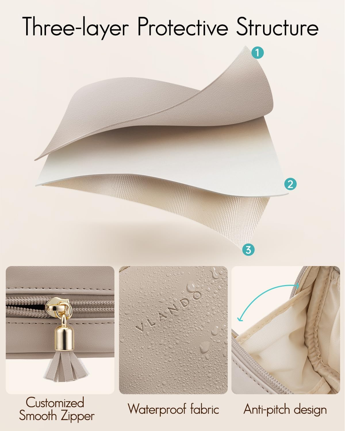 Detalle 2 de Make up bag for purse, 12 x 5 x 13 cm