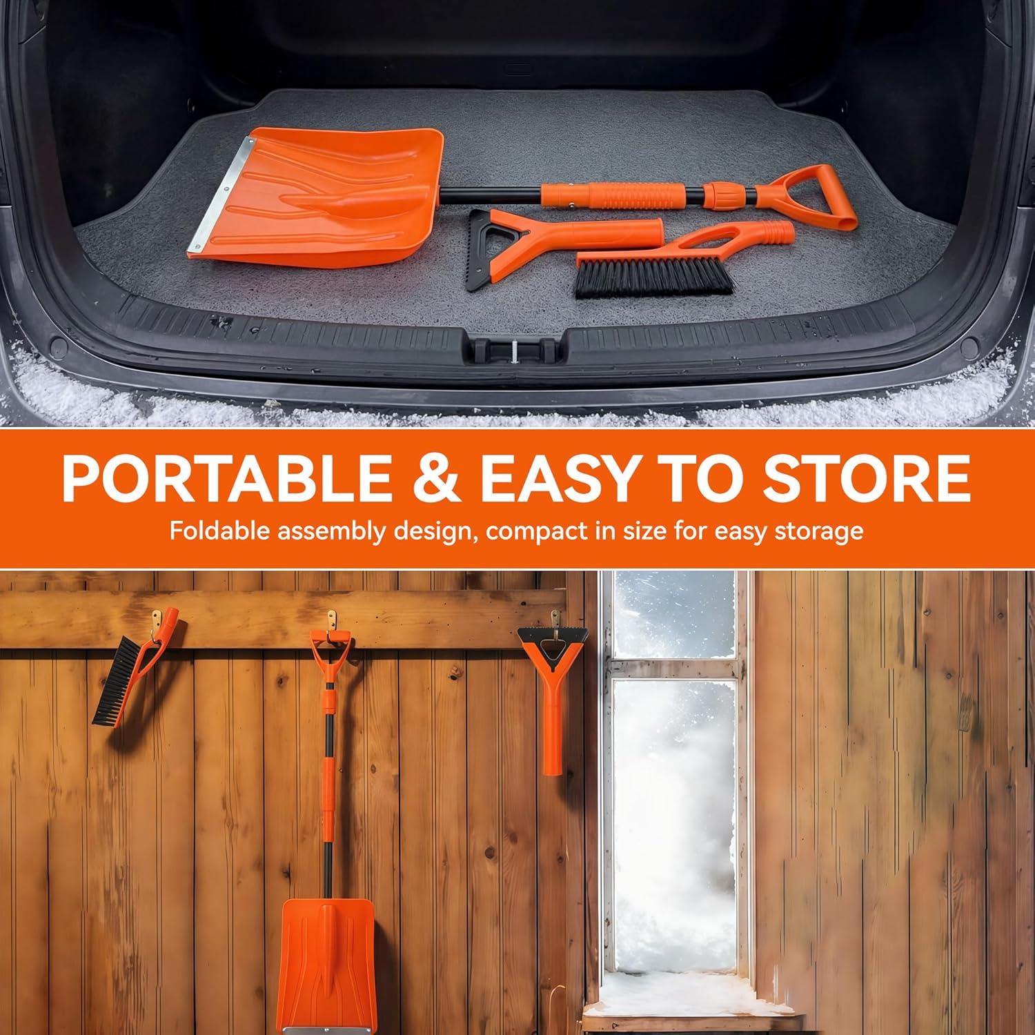 Thumbnail 5 de Poskena 3‑in‑1 Foldable Snow Shovel Kit 127cm