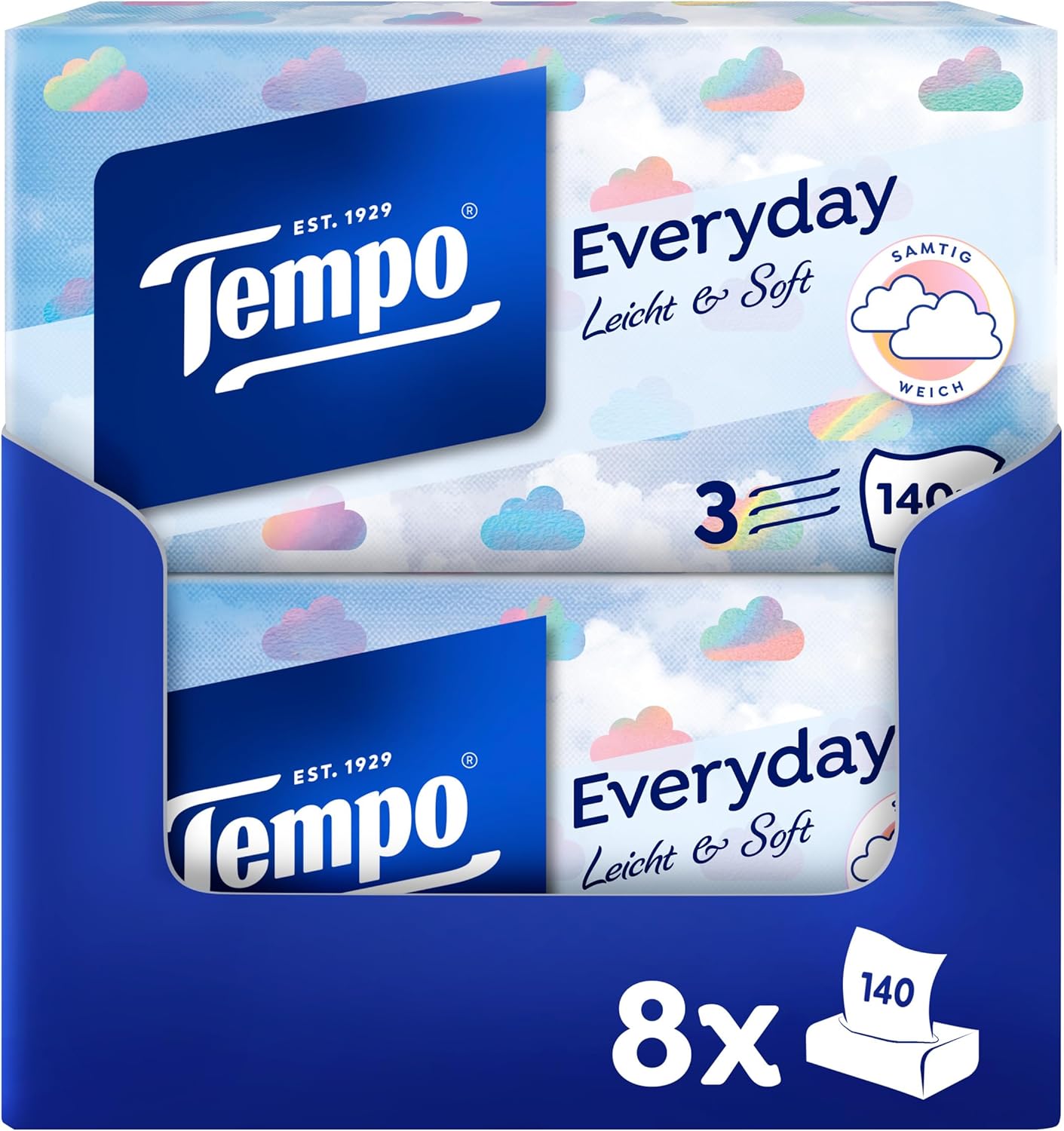 Thumbnail 3 de Tempo Light Box Megapack – 14 Boxen, 70 Tücher je Box, 3-lagig, waschmaschinenfest