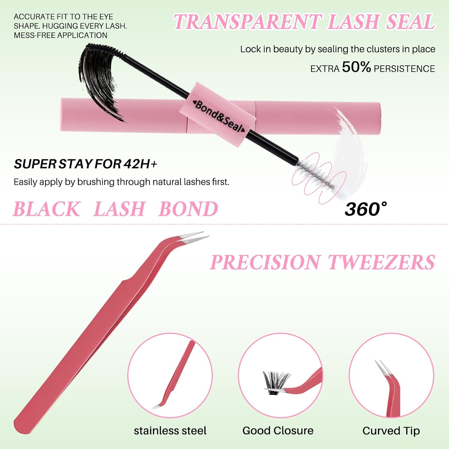 Thumbnail 4 de RITALASH Lash Clusters Kit for Beginners (640pcs 20D+40D+60D+80D) with Lash Bond & Seal, Tweezers & Brush
