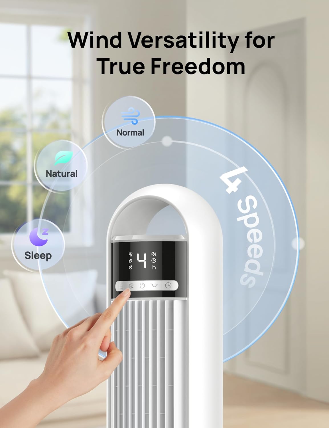 Detalle de DREO Tower Fan with 90° Oscillation