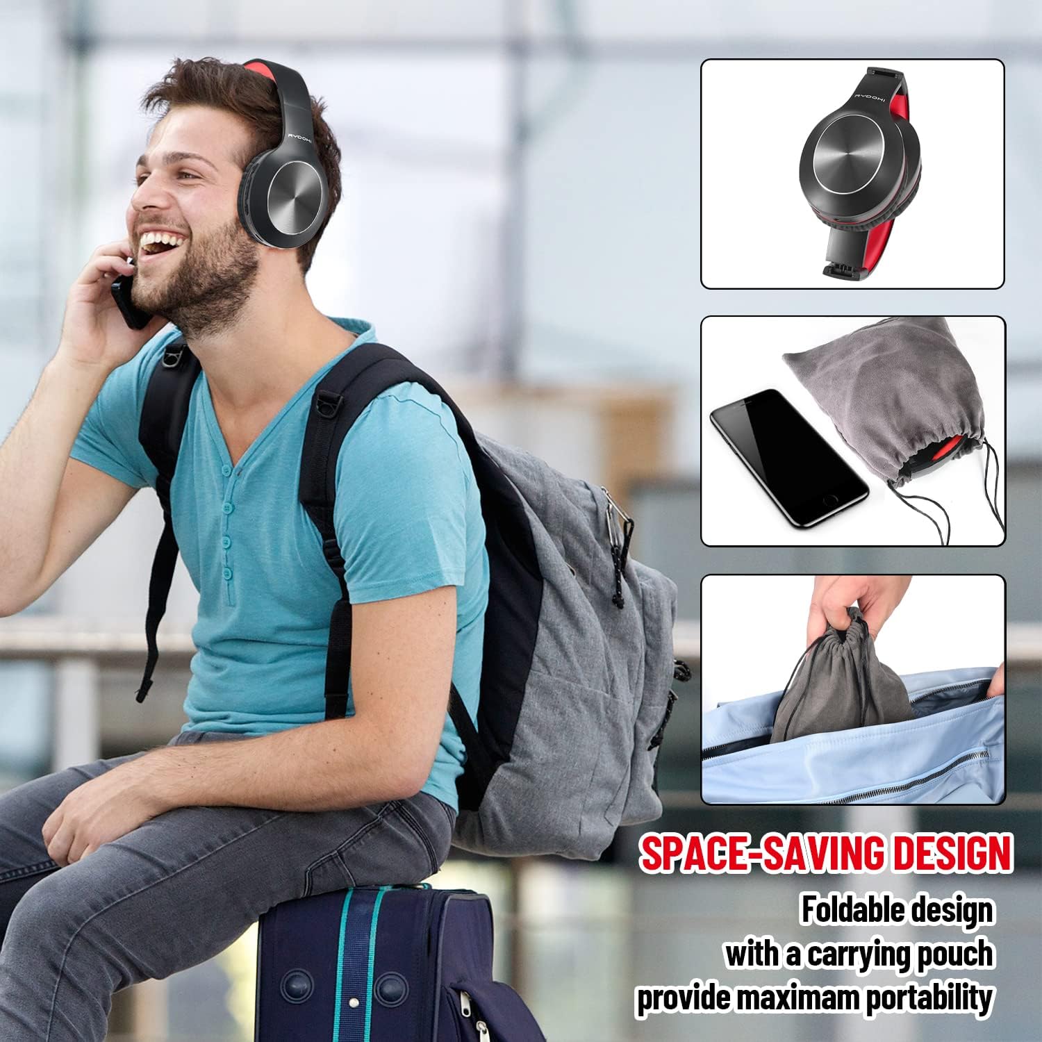 Thumbnail 4 de Rydohi Bluetooth Headphones Over Ear