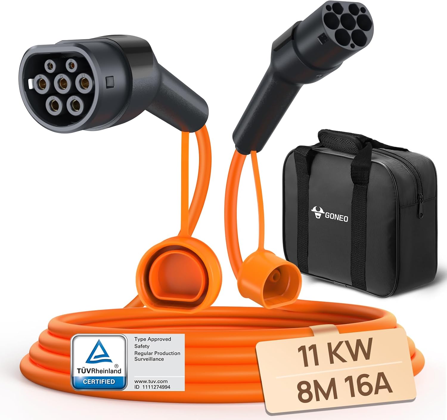 Detalle de GONEO Typ 2 Ladekabel 11 kW 8 m