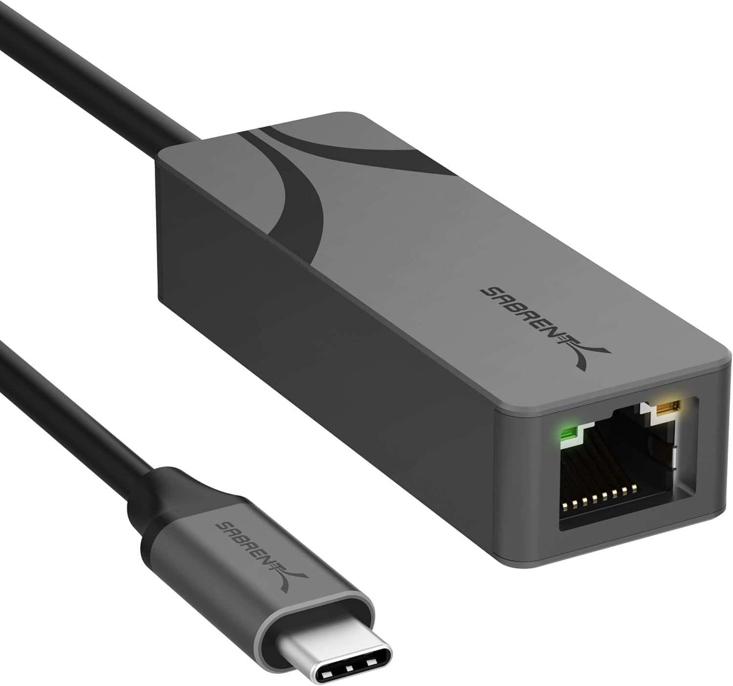Sabrent USB C to 2.5 Gbps Ethernet Adapter (NT-25GA) – Aluminium Portable USB-C Ethernet dongle