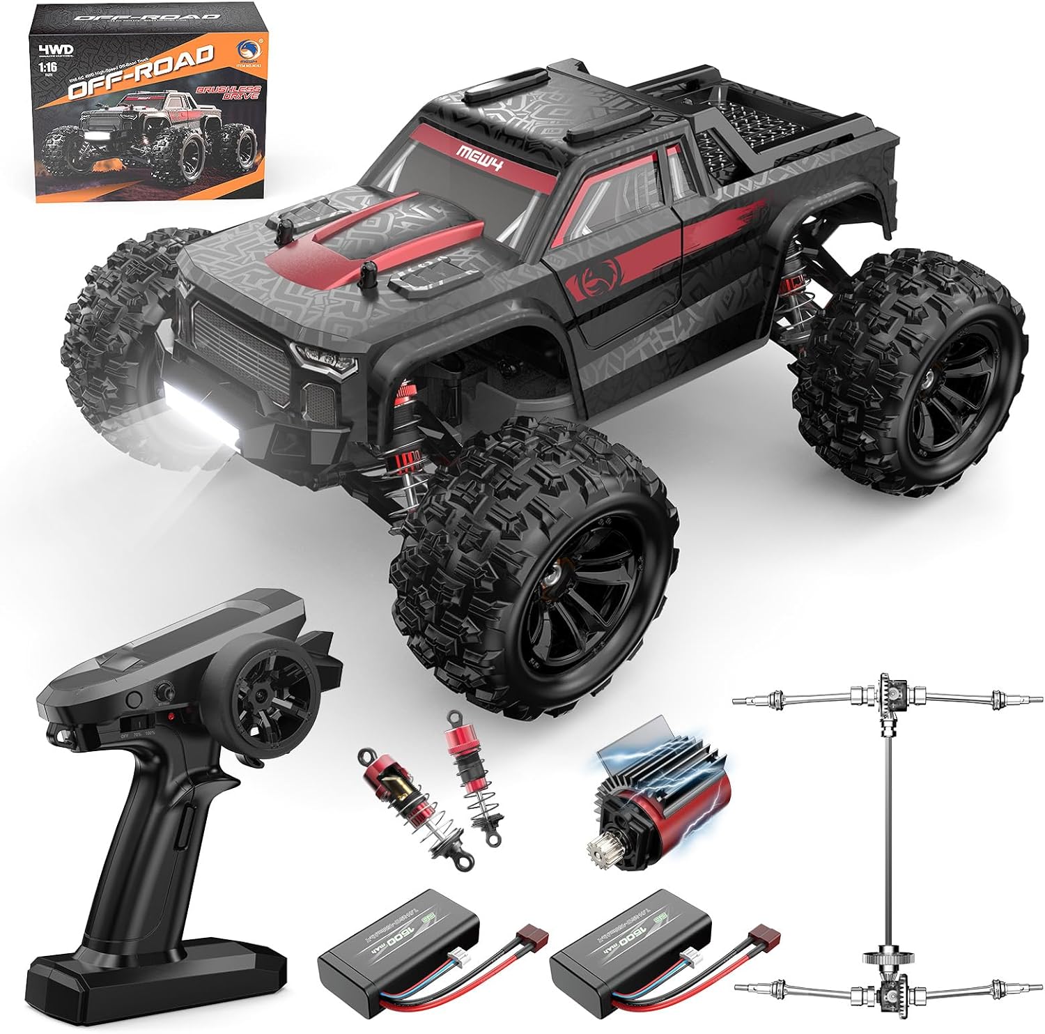 MEW4 1/16 Brushless RC Car 42 km/h