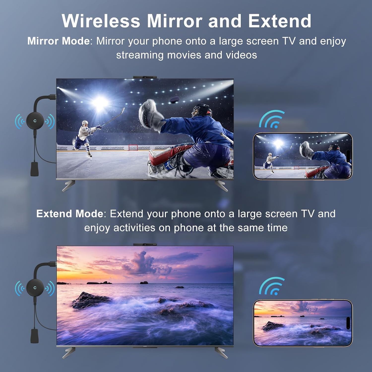 Detalle 2 de Wireless HDMI 4K Miracast Dongle 20m