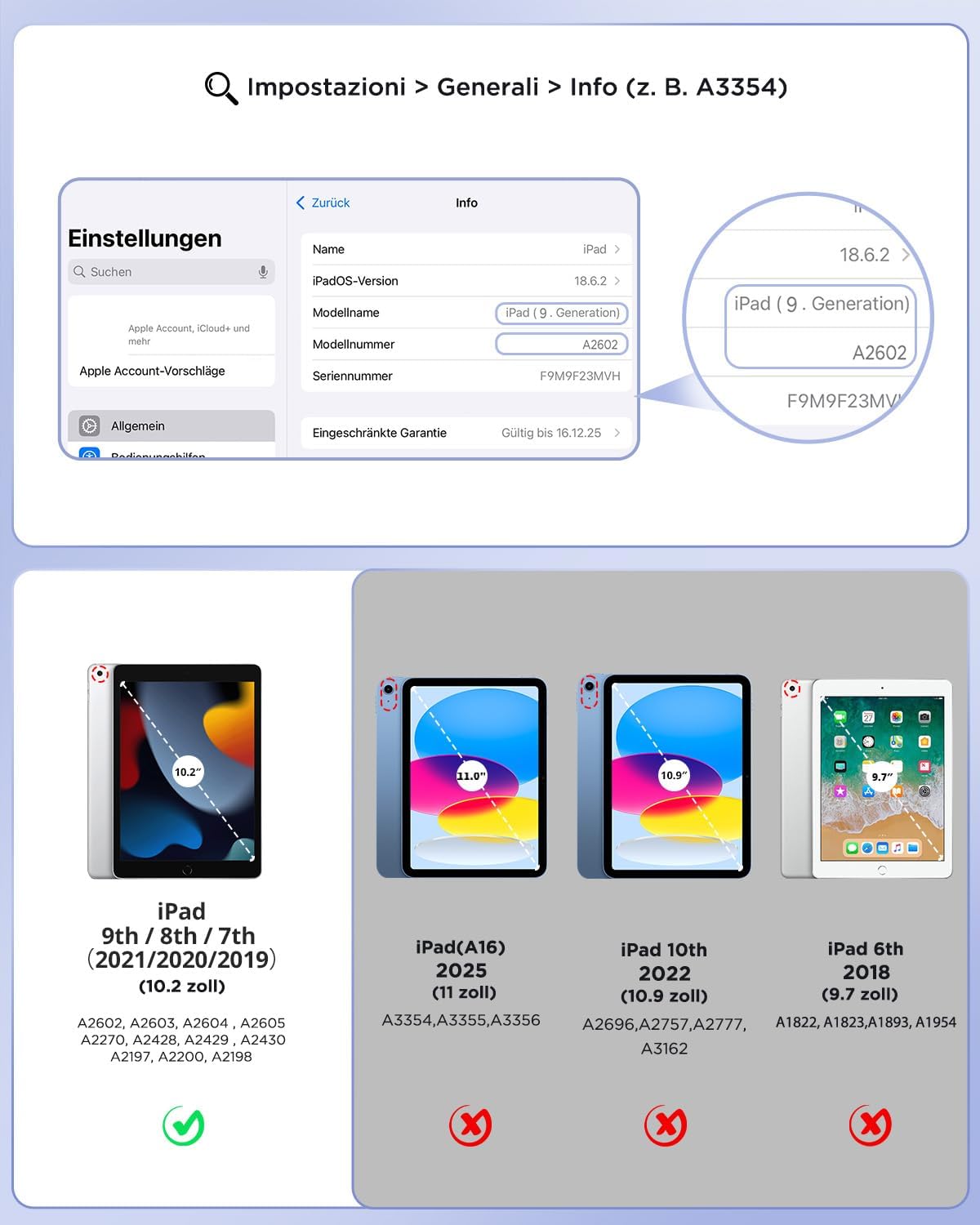 Thumbnail 1 de CACOE Hülle Tastatur für iPad 9. Generation – 10,2 Zoll mit Touchpad, kabellos, abnehmbar, 7-Farbige Beleuchtung