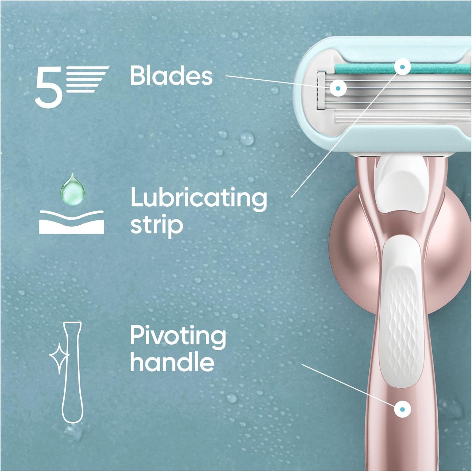 Detalle de Gillette Venus Pro Smooth 1 Refill women’s razor 🪒