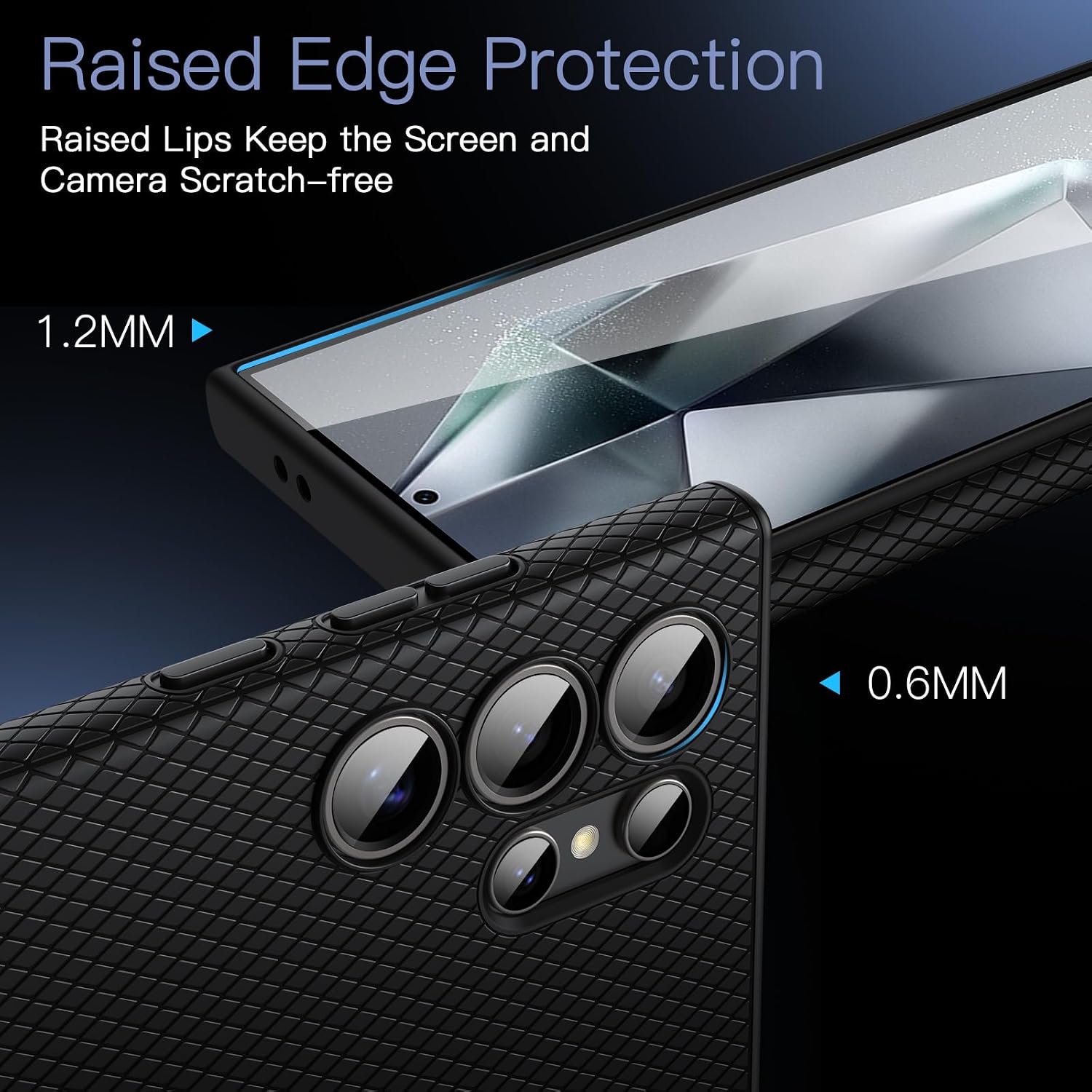 Detalle 2 de JETech greppskal för Samsung Galaxy S24 Ultra, Titanium Black med TPU och kameraskydd