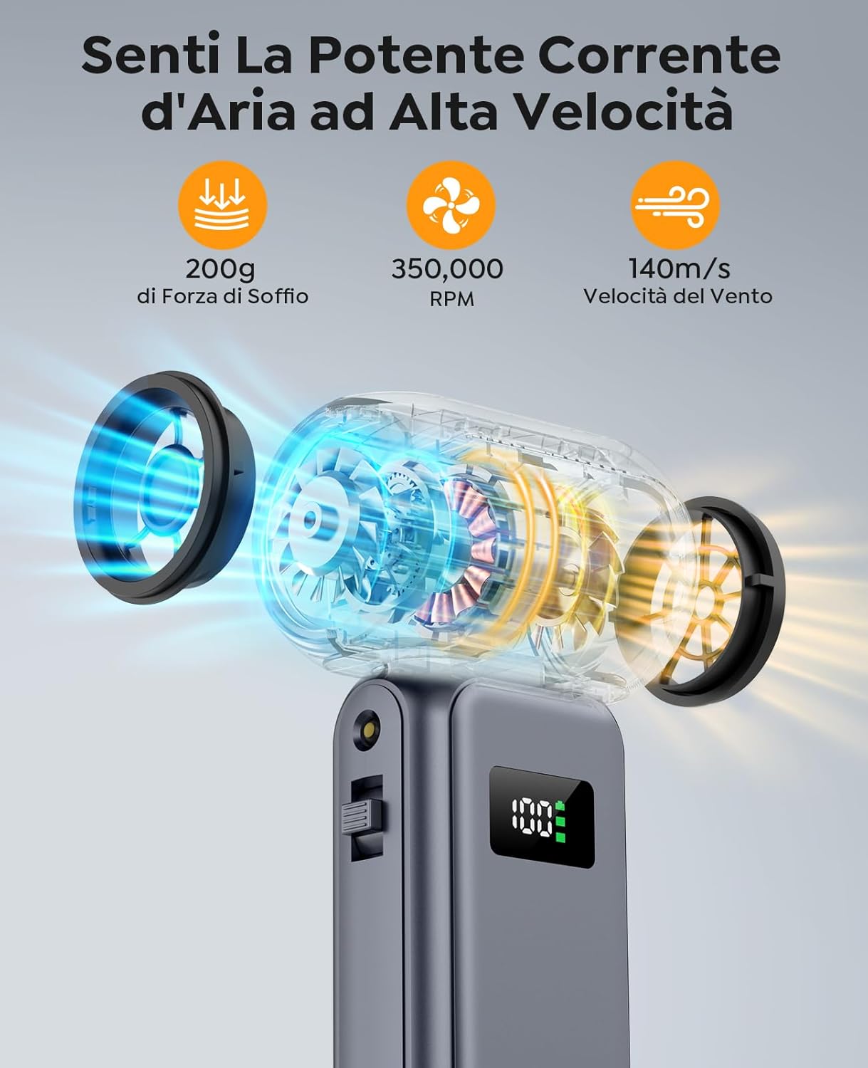 Detalle 2 de YUSMAN Soffiatore Turbo 180000 RPM đź§ą