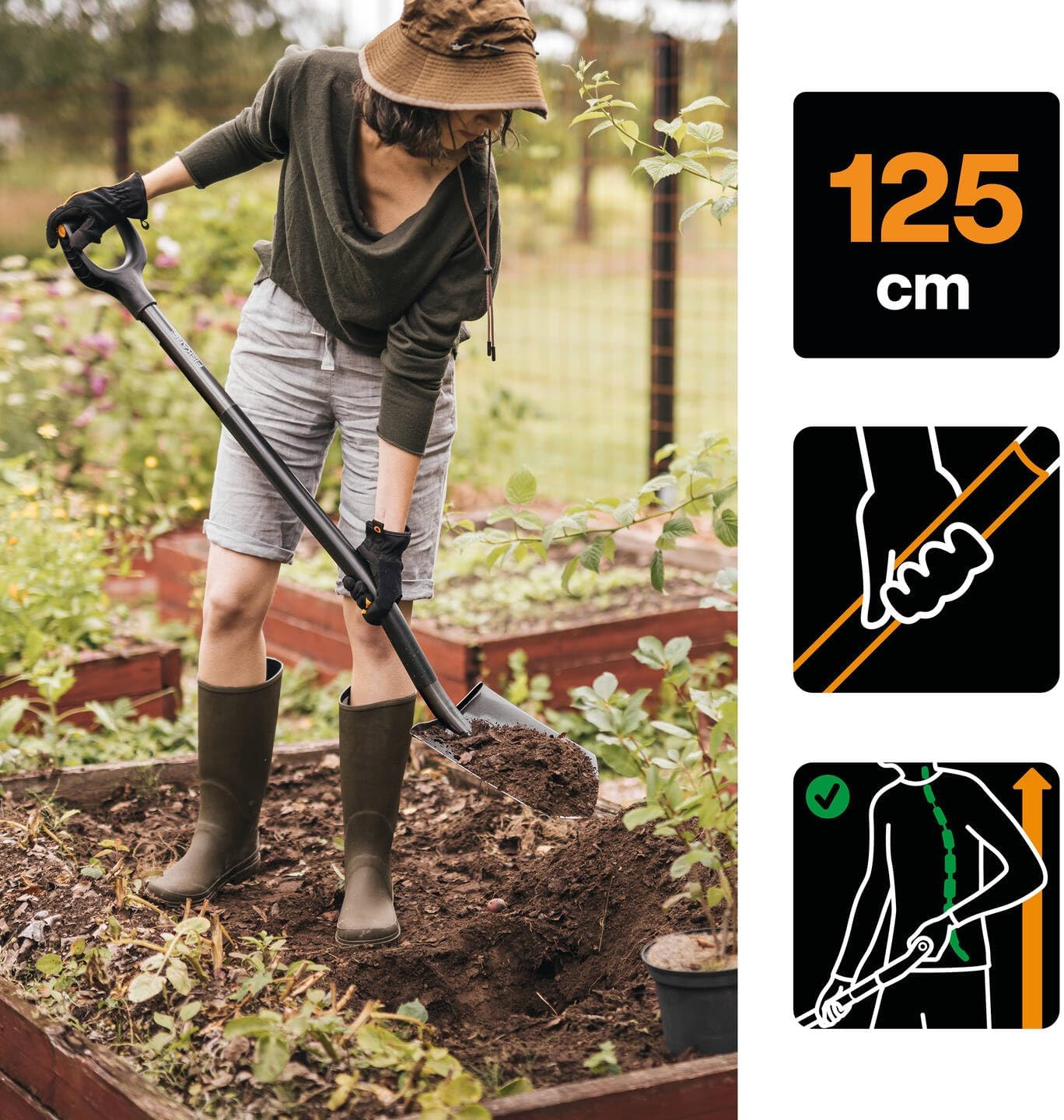 Thumbnail 3 de Fiskars Vanga a Punta 125 cm per terreni duri e sassosi – Ergonomica, acciaio al borо di alta qualità (1070639)