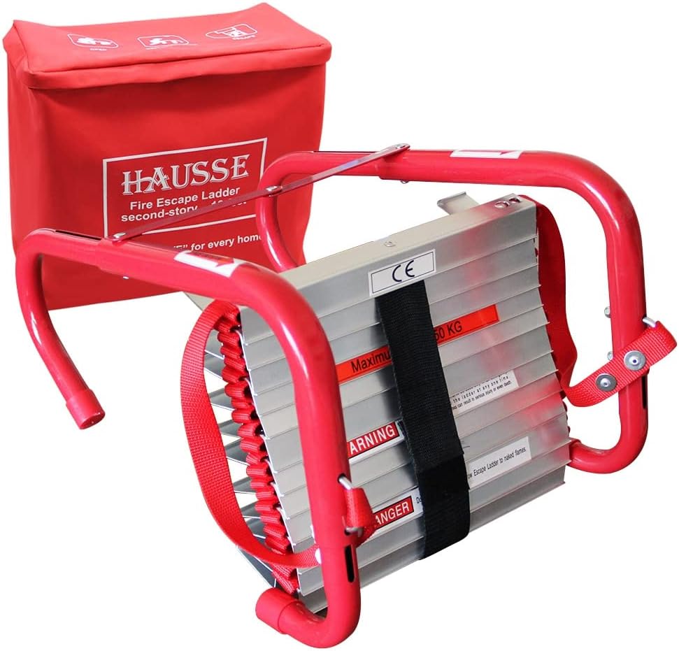 Detalle de Hausse 724190825600 13-Foot Retractable Fire Escape Ladder, Aluminum