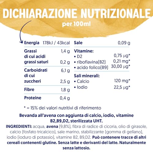 Detalle 2 de ALPRO CLASSICO Bevanda all'Avena – 8 confezioni da 500 ml, naturalmente senza lattosio