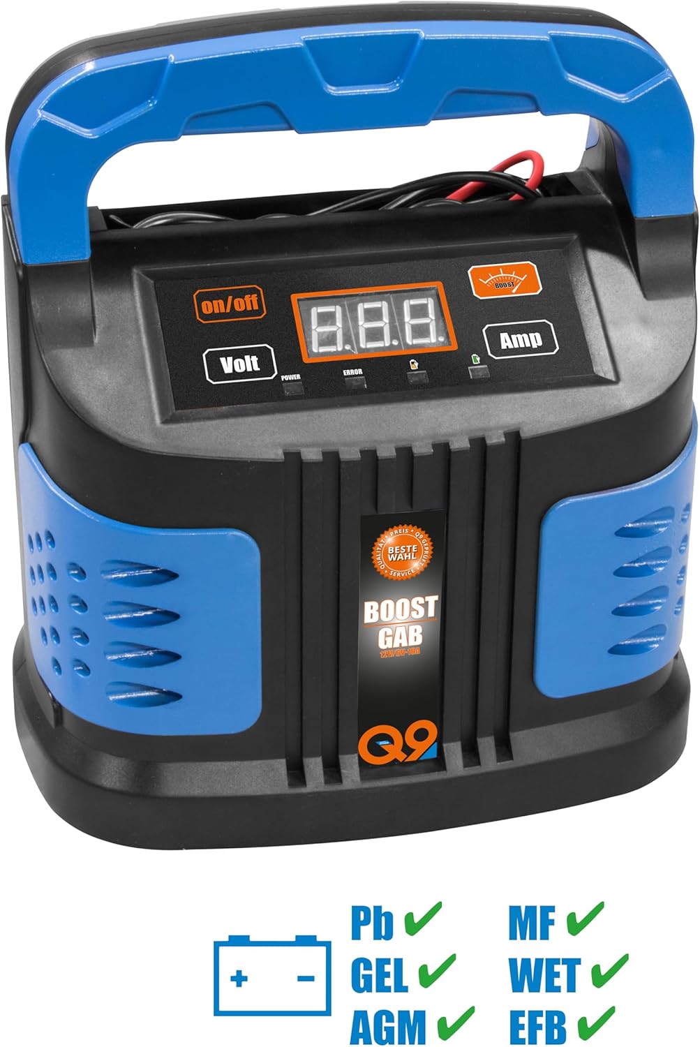 Detalle de GUEDE GAB 12V/6V-10A Boost 85142 – Caricabatterie auto automatico con monitoraggio batteria