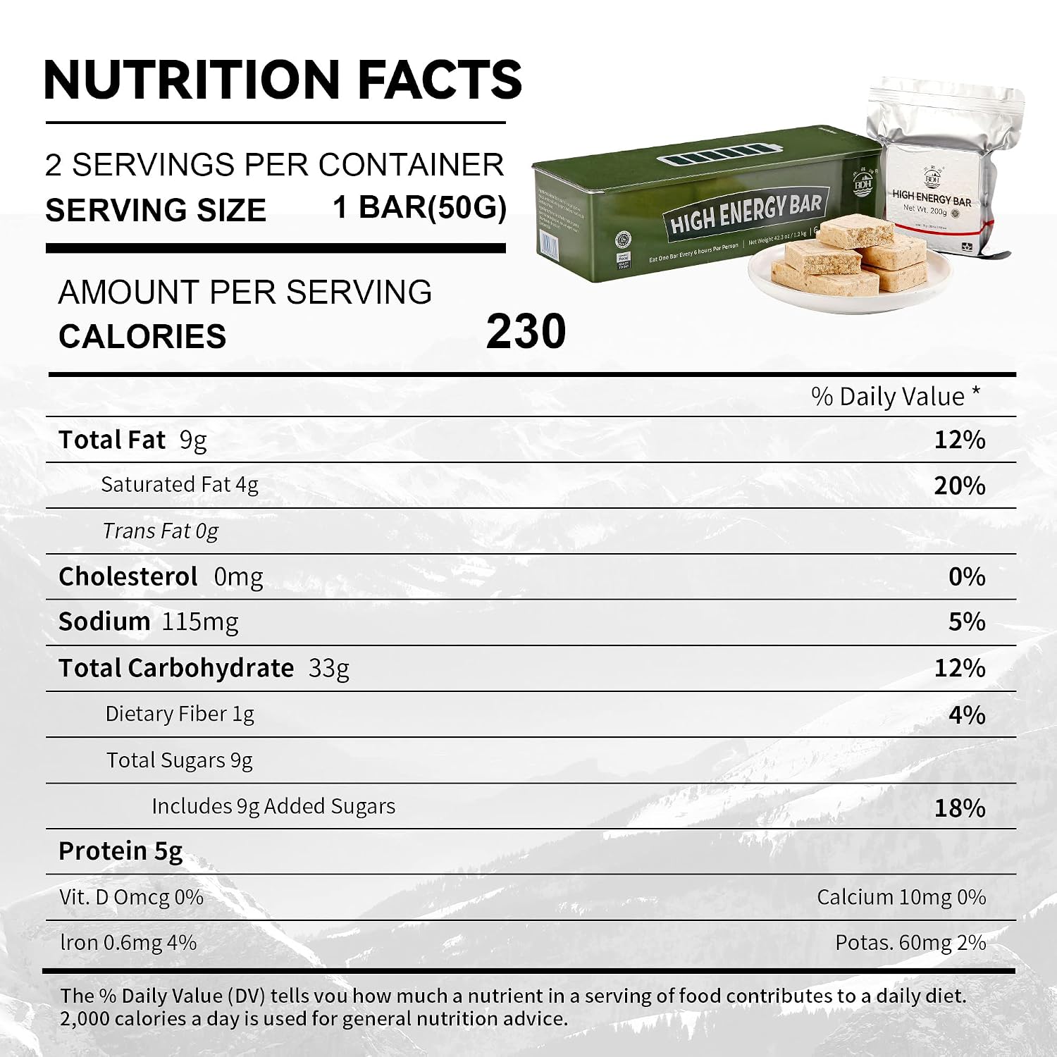 Detalle 2 de BDH Notfall-Nahrungsrations-Riegel 5520 kcal đ«