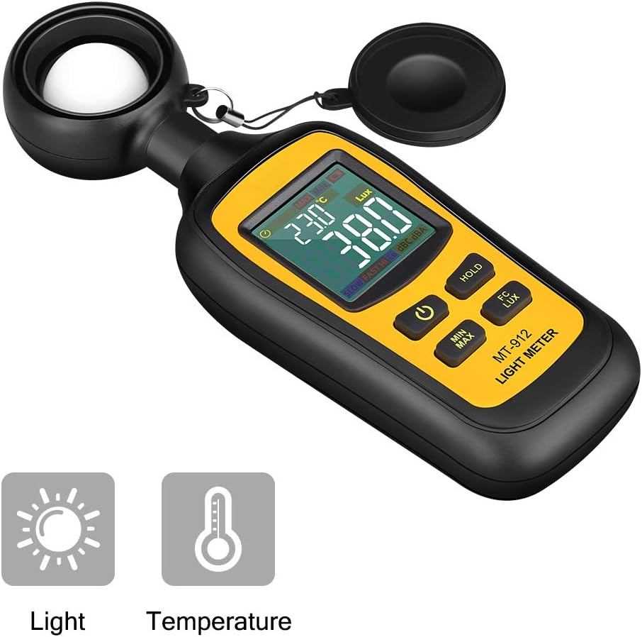 Thumbnail 4 de Handheld Digital Light Meter with Ambient Temperature (0–200,000 Lux)