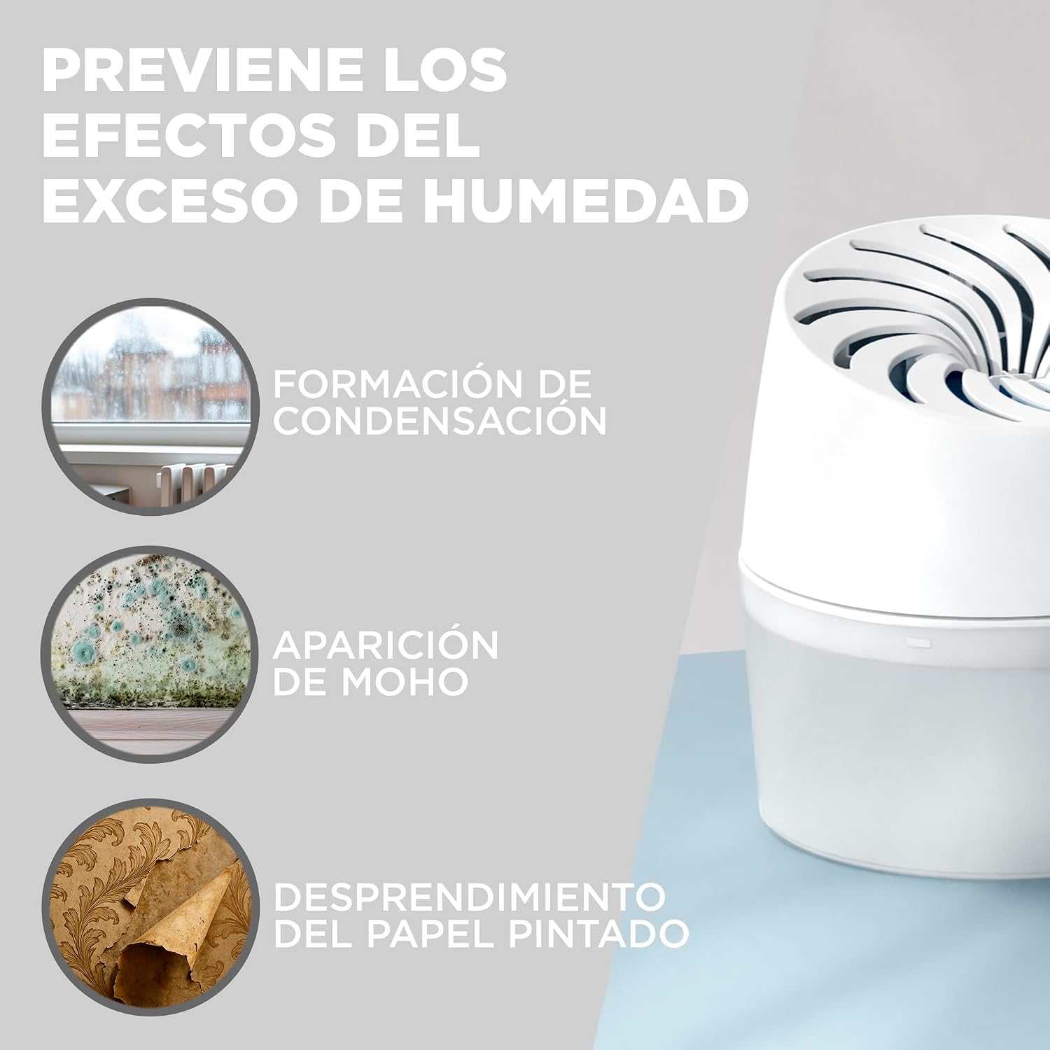 Detalle 2 de Rubson AERO 360º Baño, Deshumidificador Portátil 💧