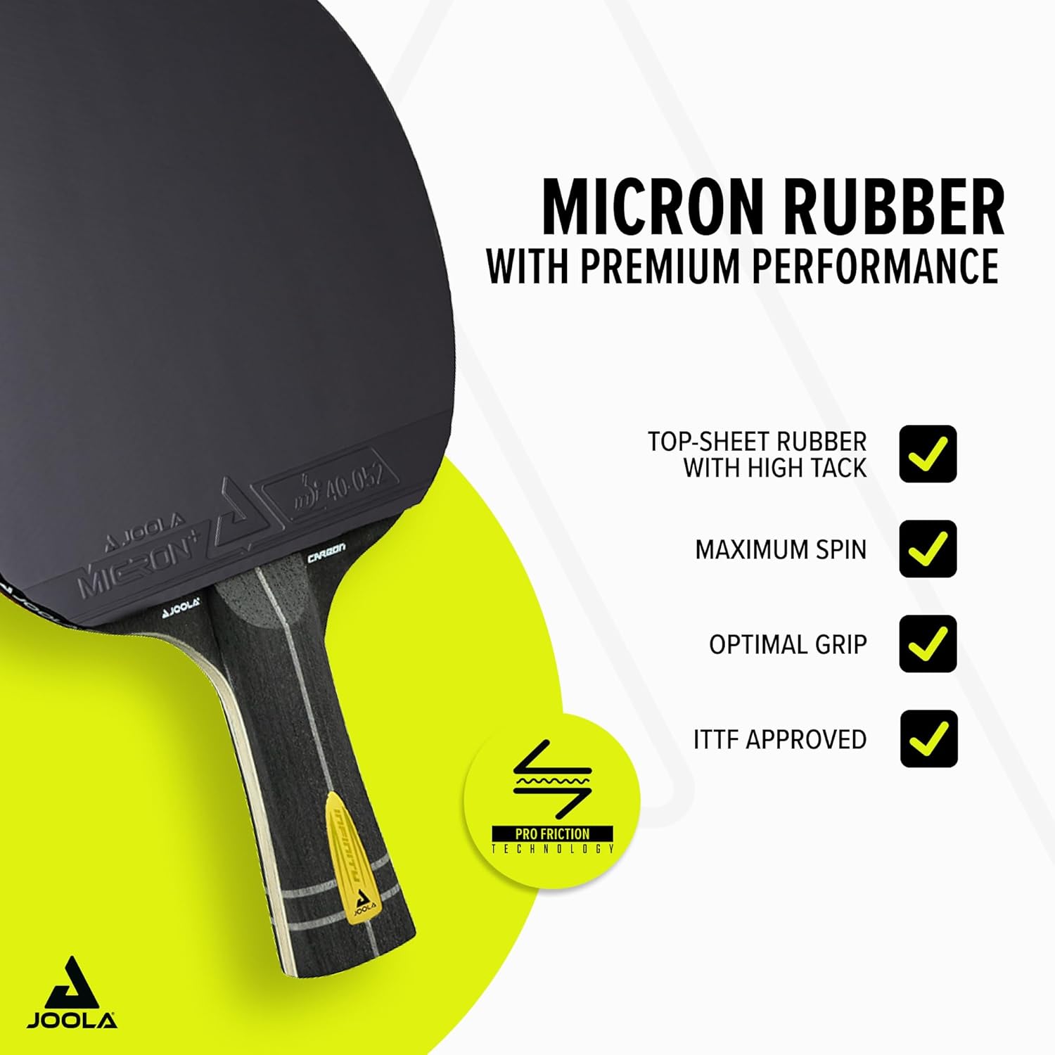 Thumbnail 2 de JOOLA Infinity Carbon Table Tennis Bats – ITTF Approved Professional Rackets